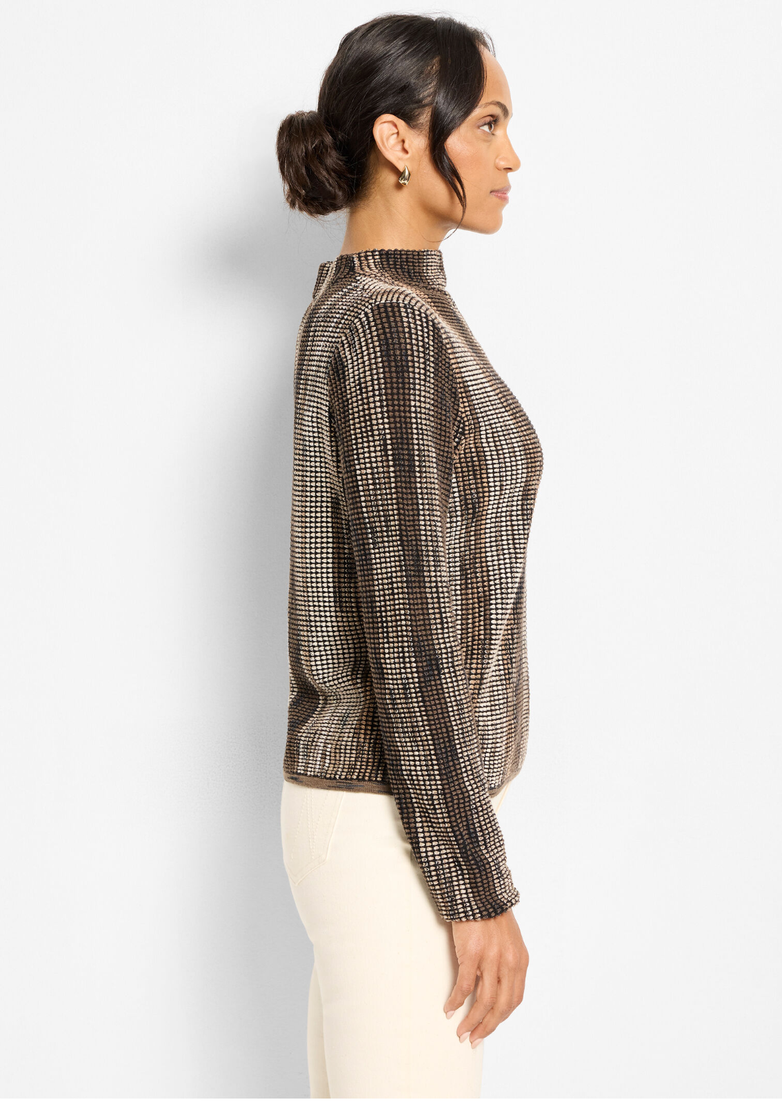 Nic + Zoe sweater/skirt 251183/251324, ombre pixel knit