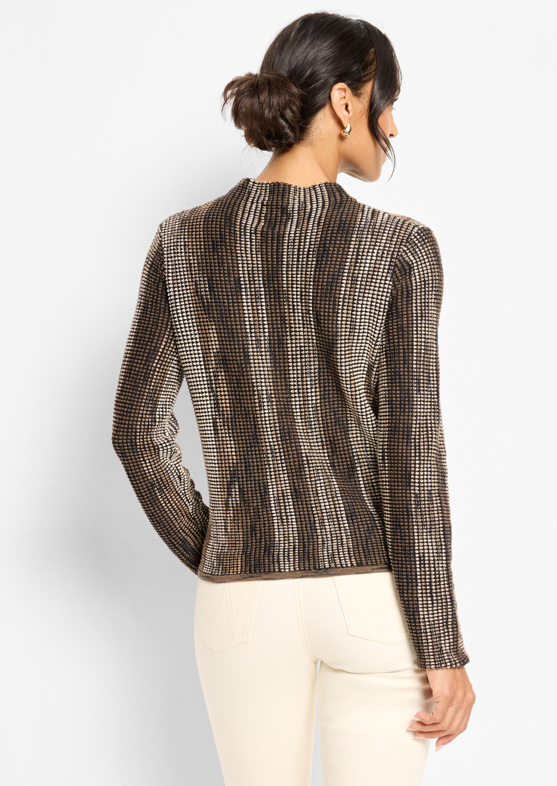 Nic + Zoe sweater/skirt 251183/251324, ombre pixel knit