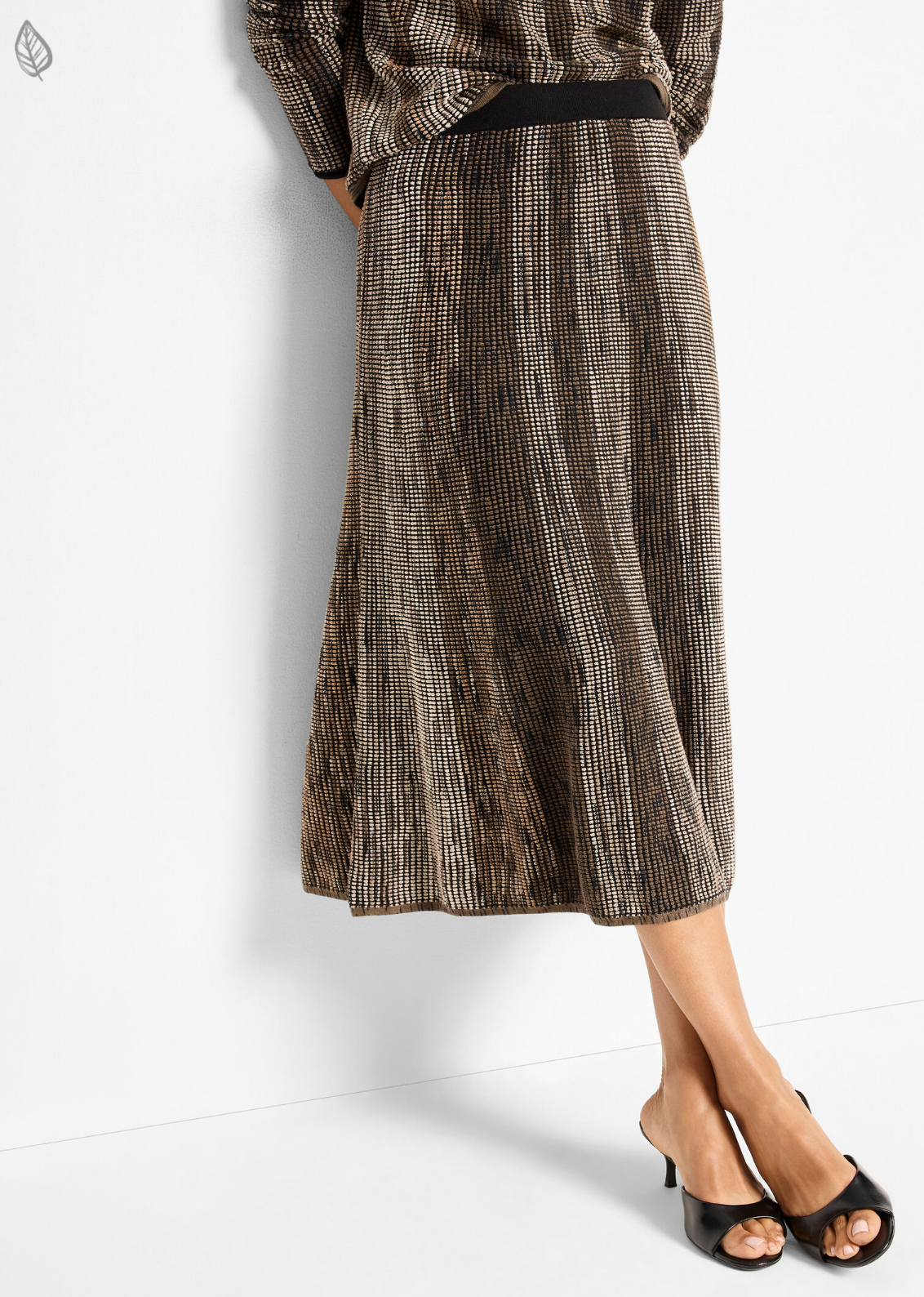 Nic + Zoe sweater/skirt 251183/251324, ombre pixel knit