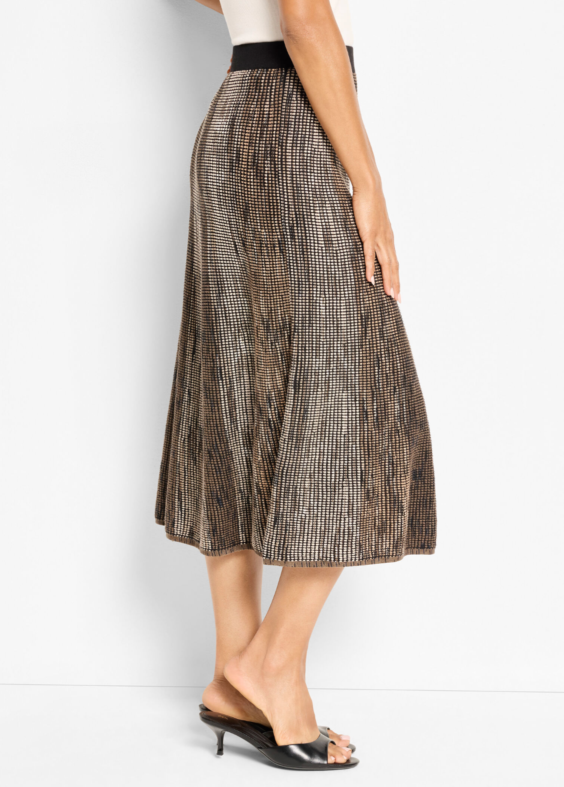 Nic + Zoe sweater/skirt 251183/251324, ombre pixel knit