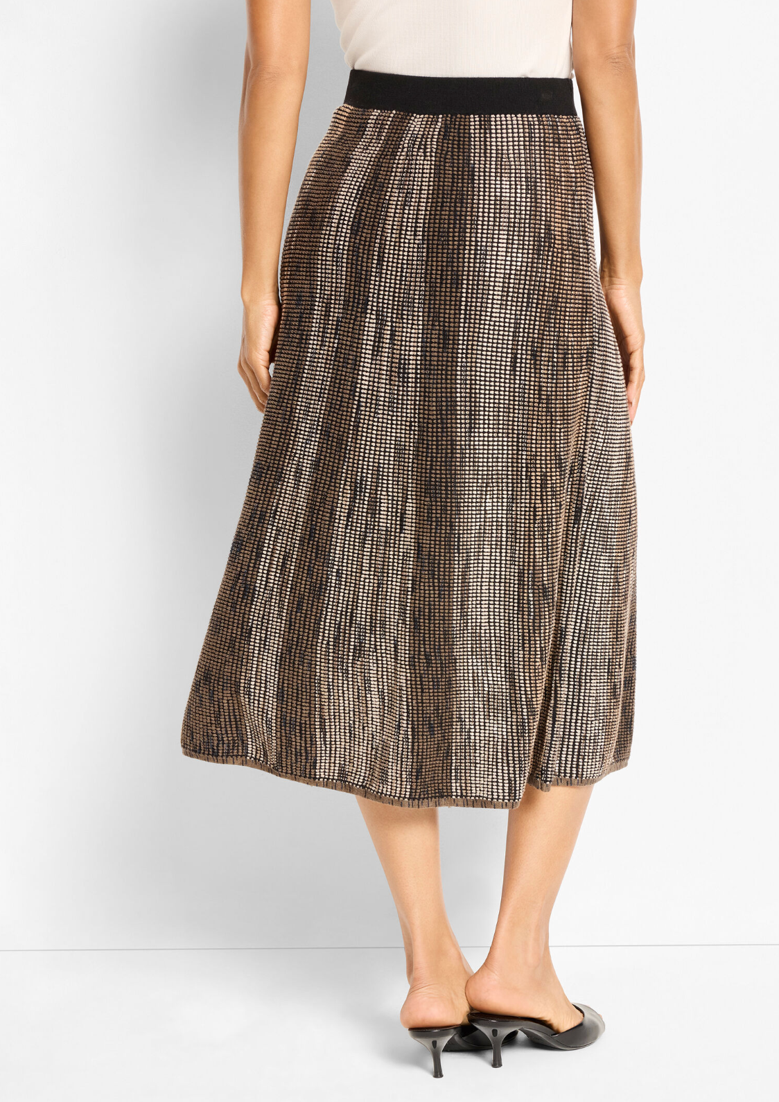 Nic + Zoe sweater/skirt 251183/251324, ombre pixel knit