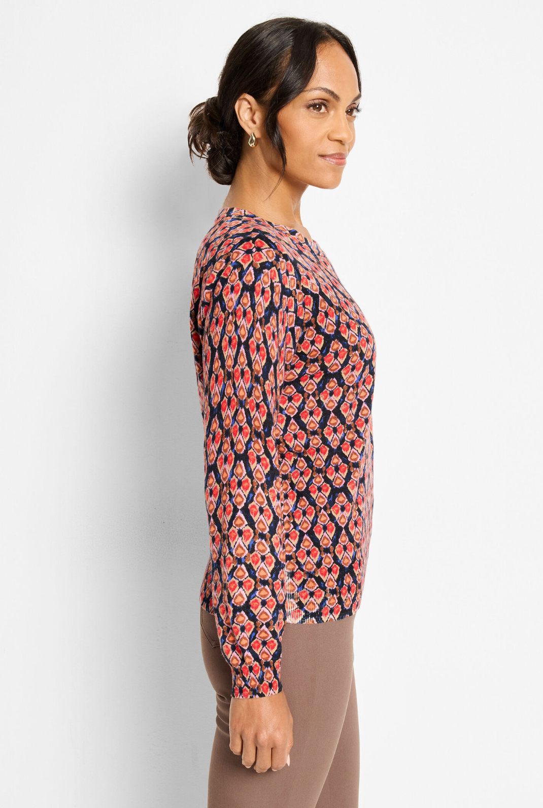 Nic + Zoe sweater 251178, harvest ikat pure cotton