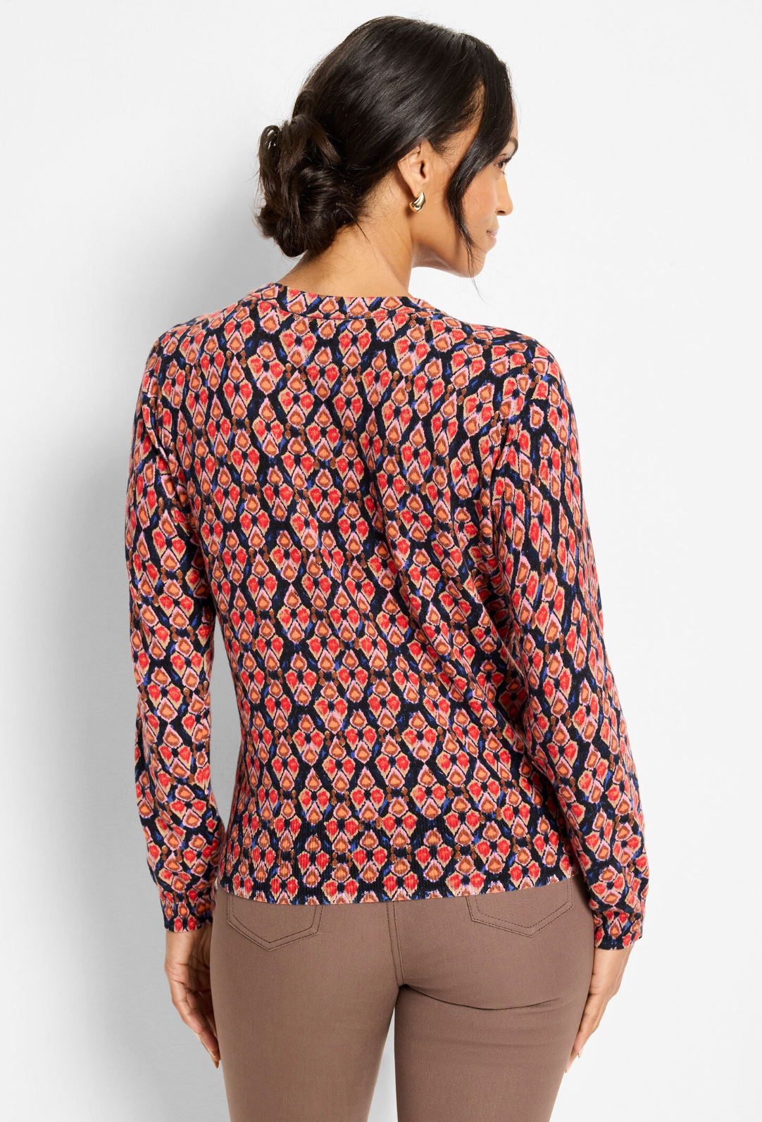 Nic + Zoe sweater 251178, harvest ikat pure cotton