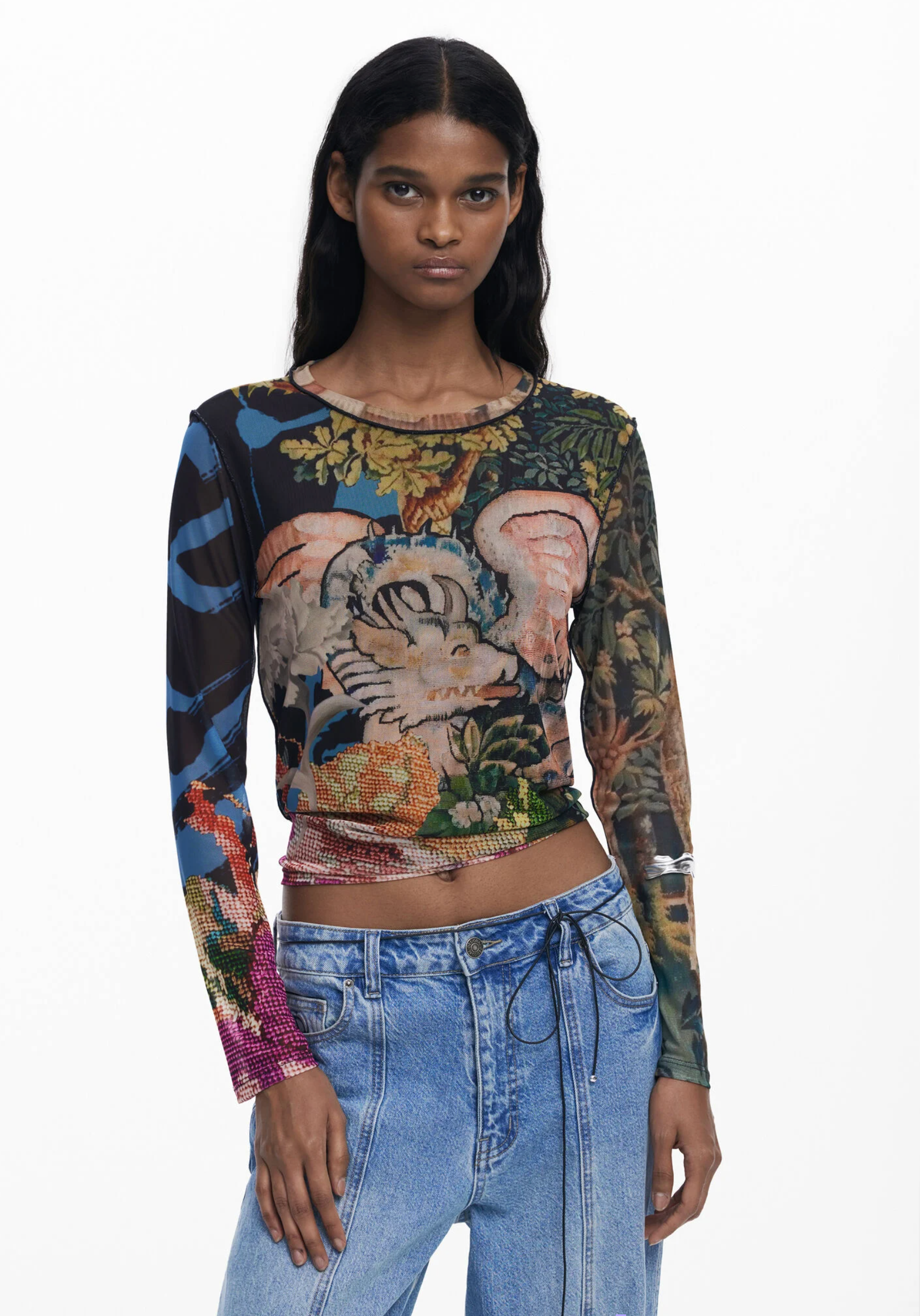 Desigual Dragon shirt, Lacroix tulle