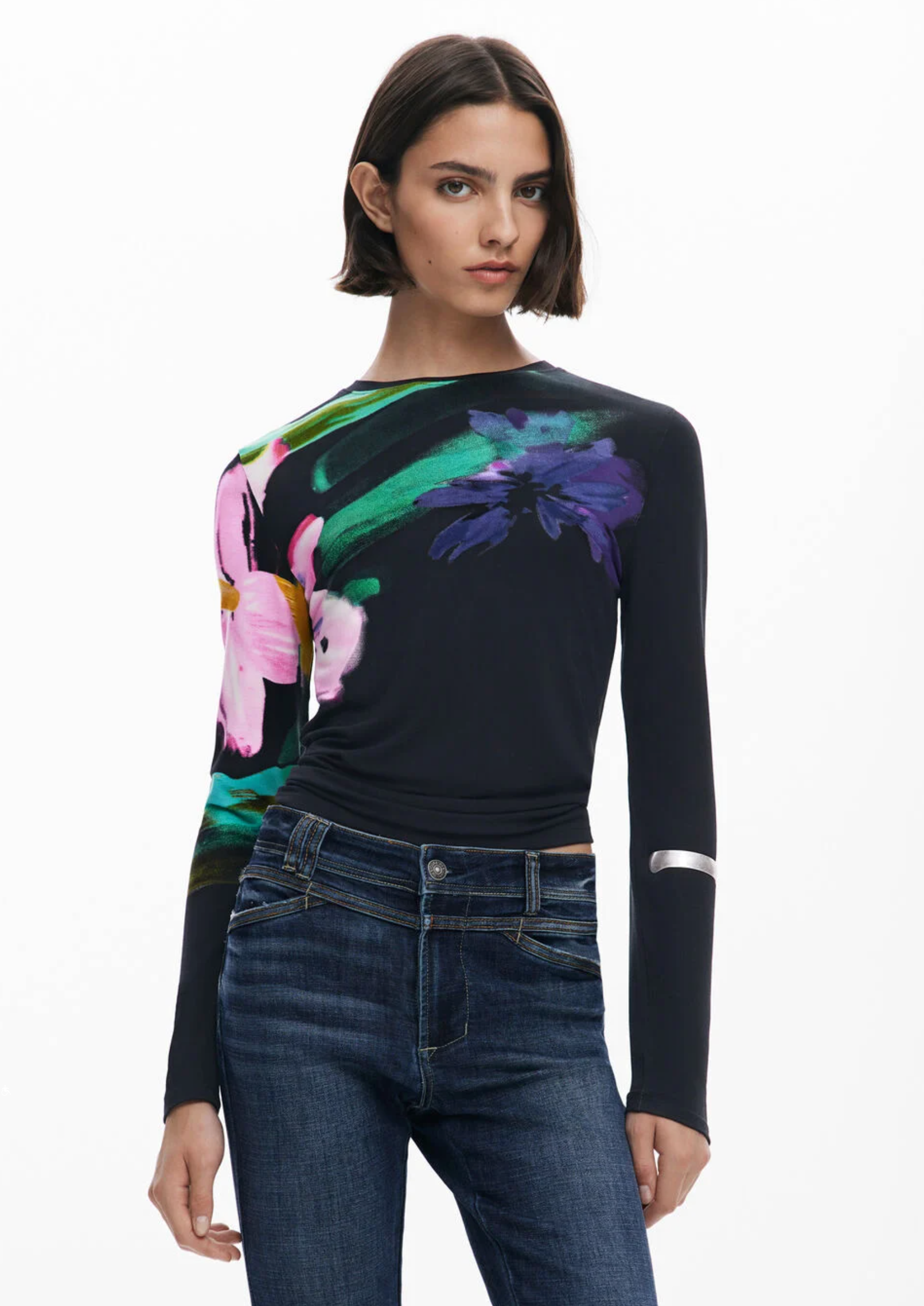 Desigual Lena shirt, soft-touch crew