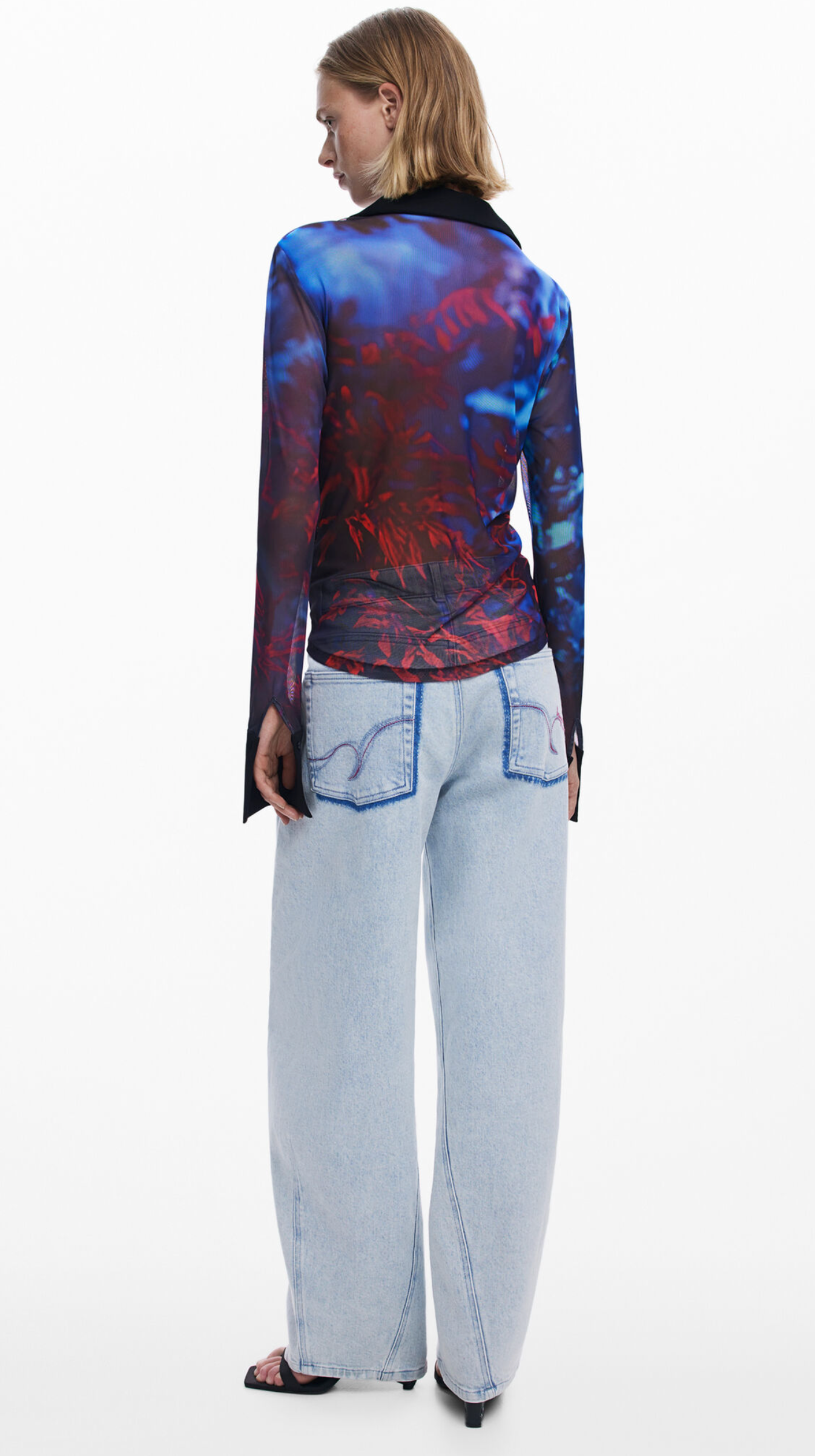 Camisa Desigual Abata, encaje con botones delanteros