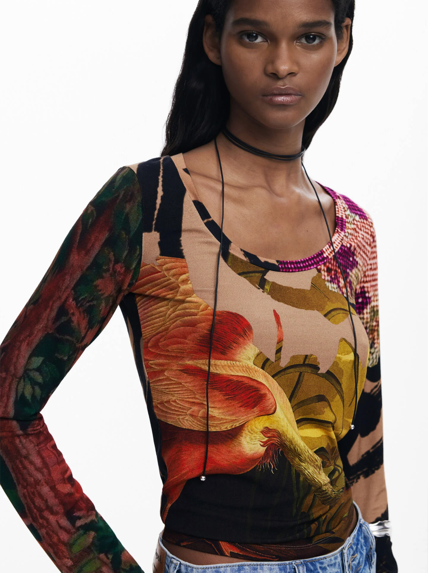 Camisa Desigual Abata, encaje con botones delanteros