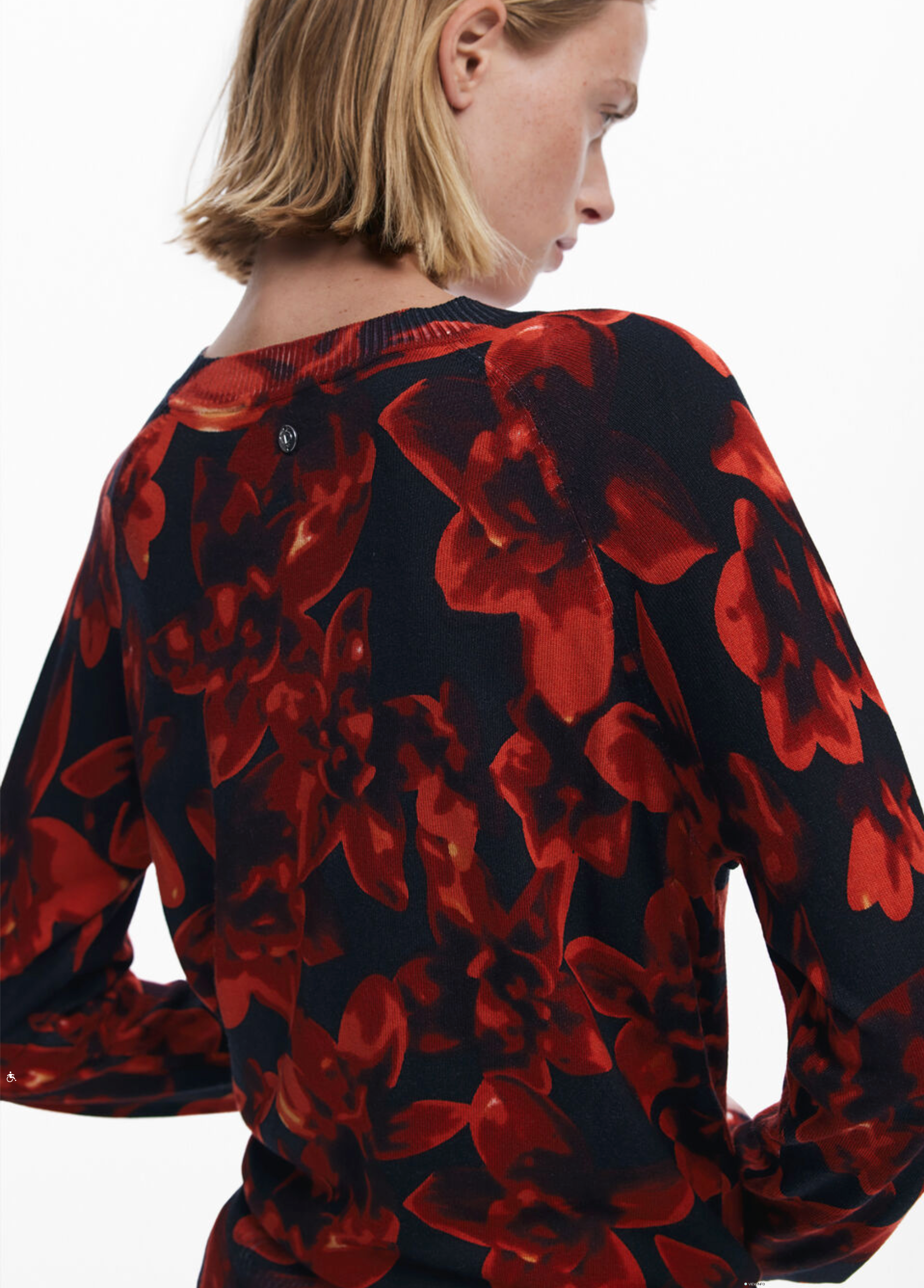 Desigual Lund sweater, thin gauge floral print
