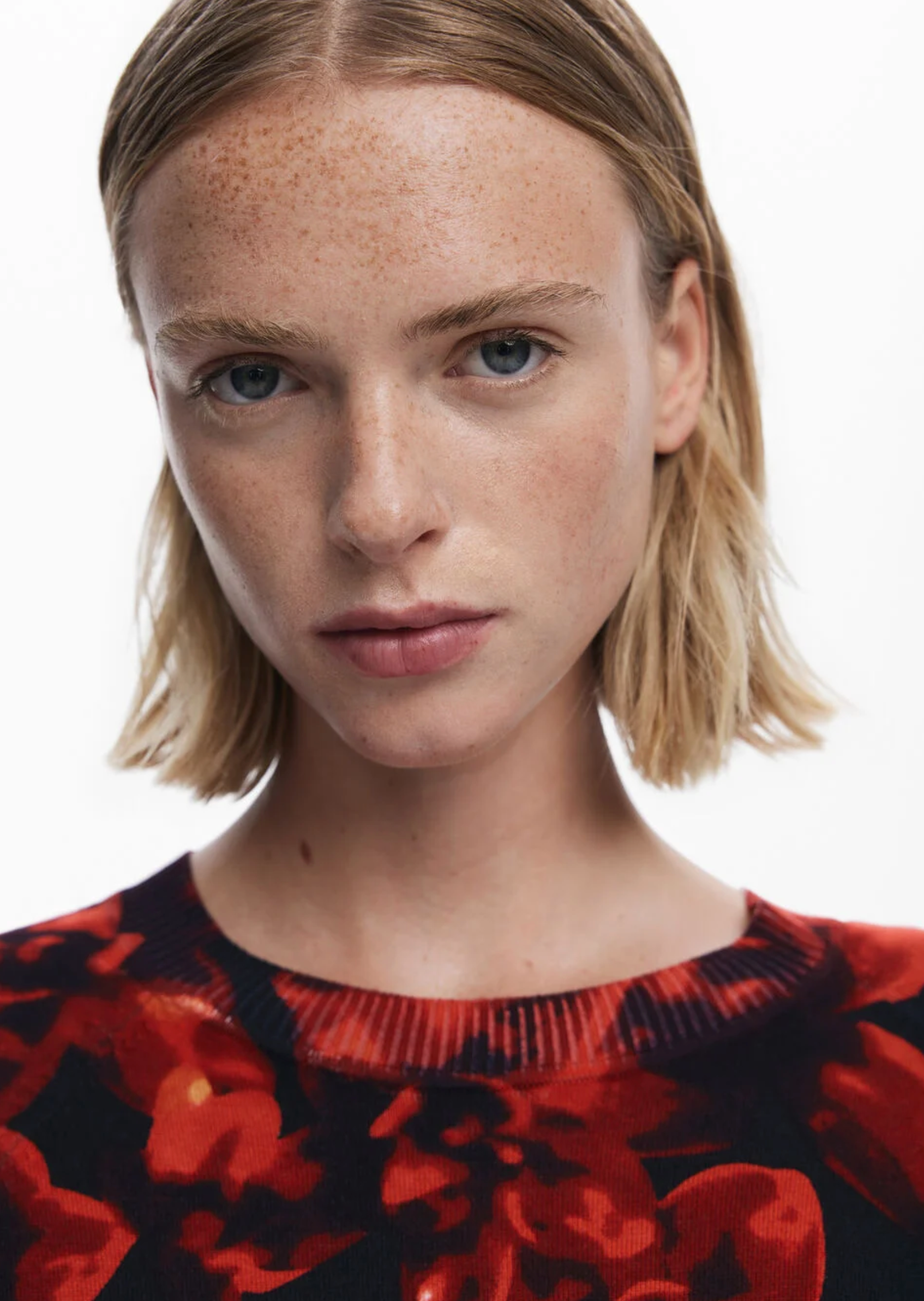 Desigual Lund sweater, thin gauge floral print