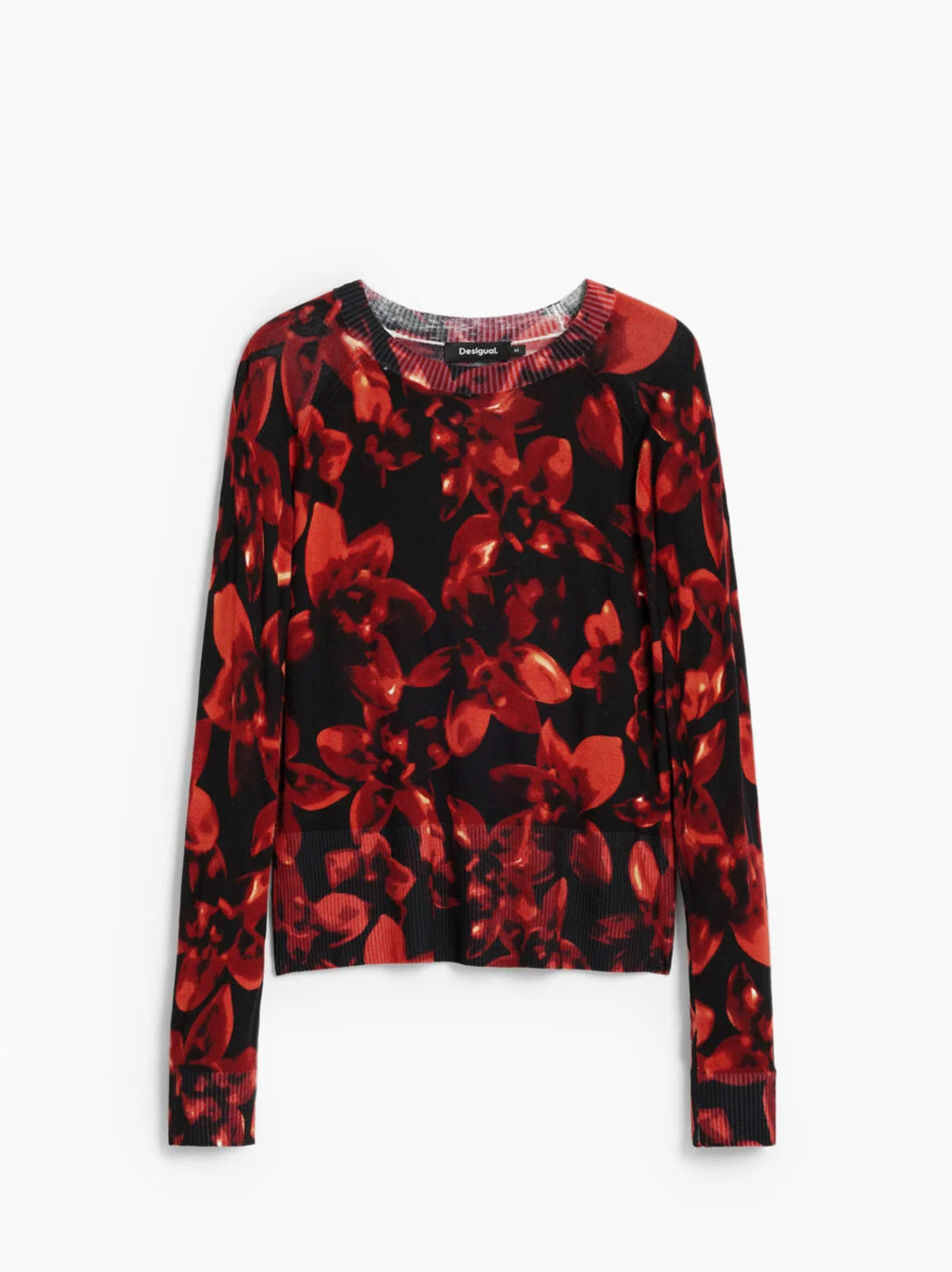 Desigual Lund sweater, thin gauge floral print