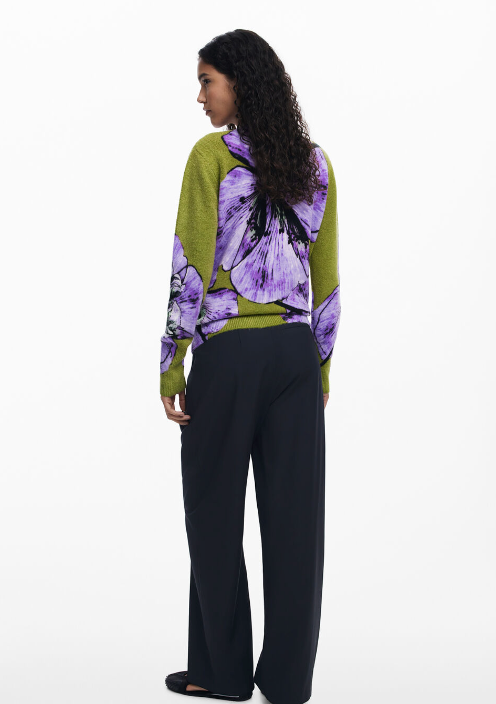 Desigual Orquidea sweater, Lacroix print