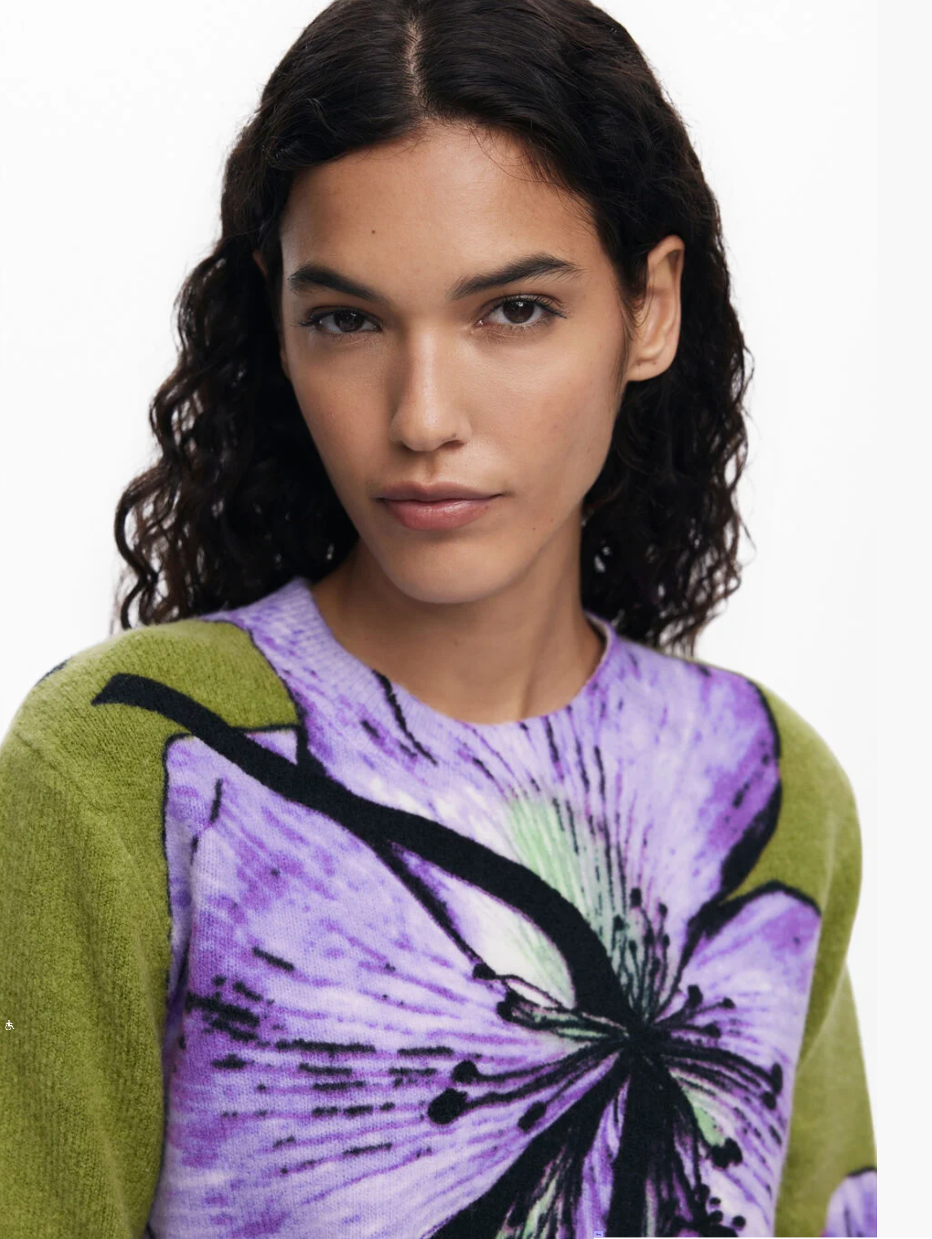 Desigual Orquidea sweater, Lacroix print