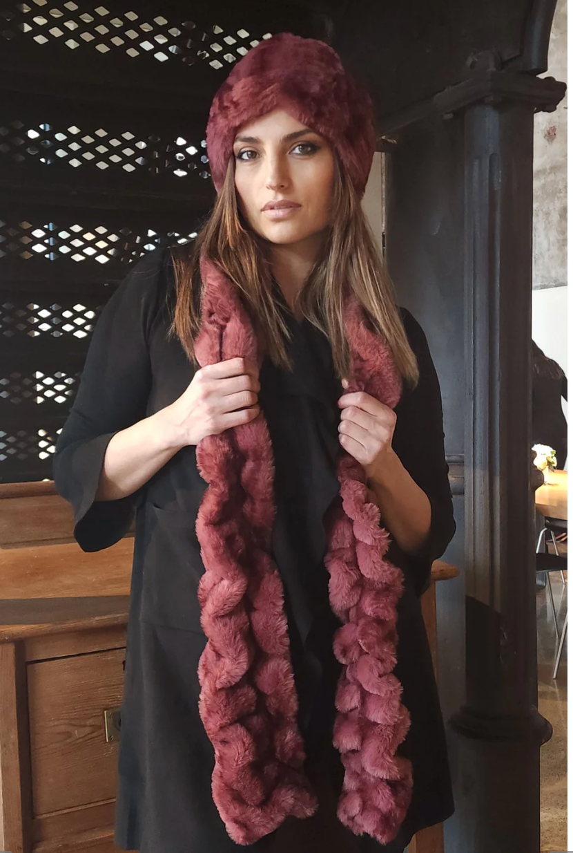Pandemonium faux fur scarf, stretch (8 colors)