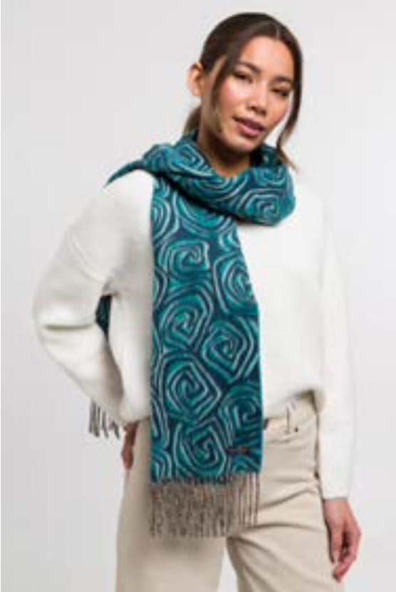 Fraas scarf 625523, Geometric swirls cashmink (2 colors)