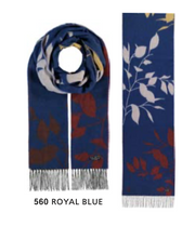 Fraas scarf 641108, shadow leaves recycled cashmink