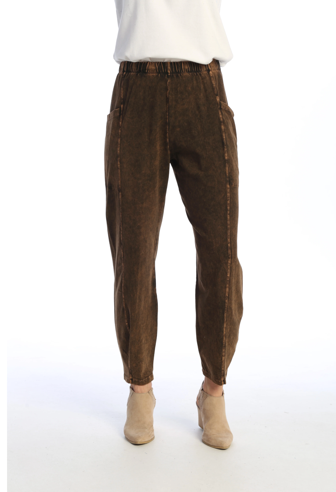 Jess & Jane pant M100, cotton mineral wash lantern (5 colors)