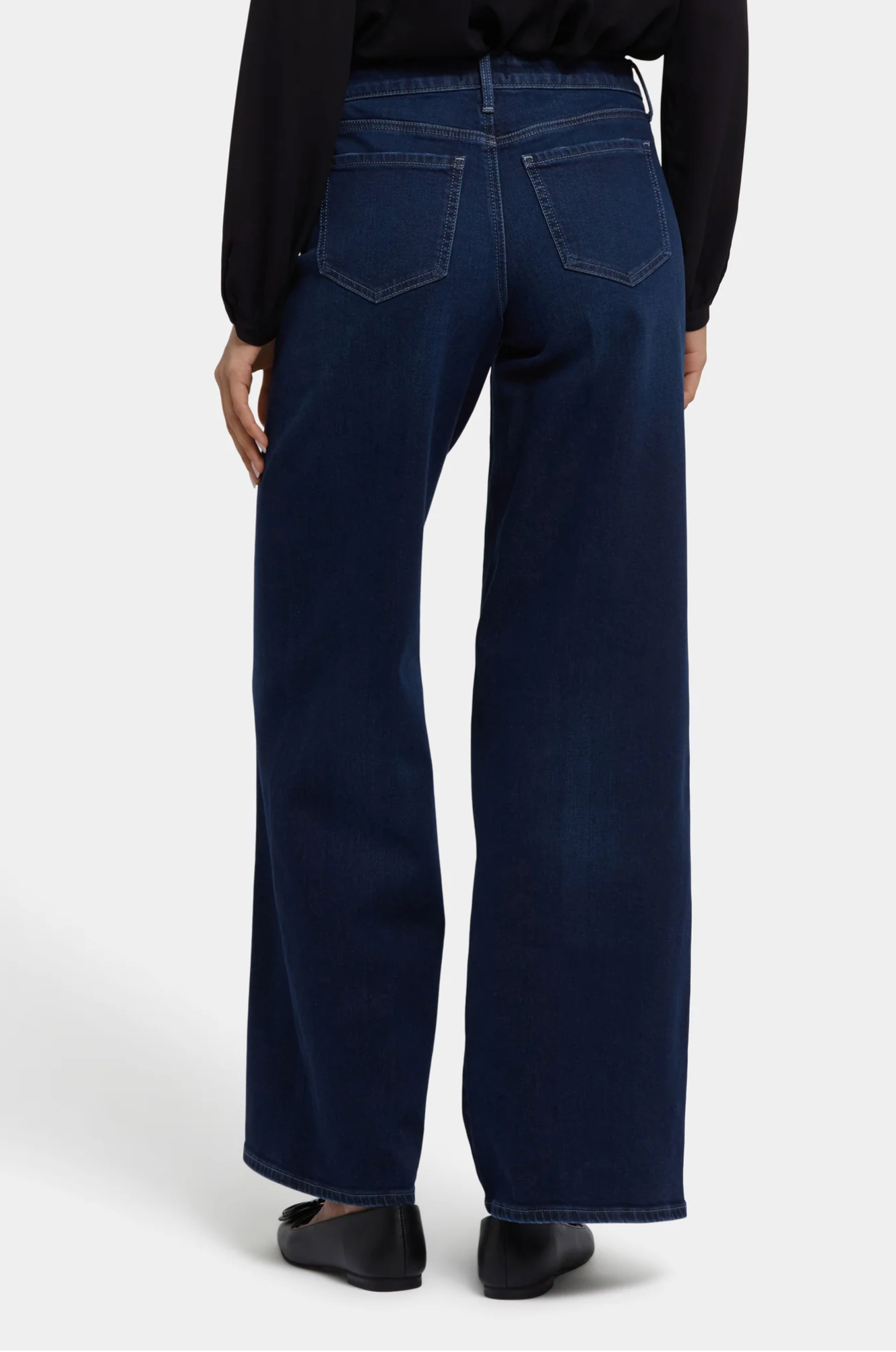 NYDJ Teresa wide leg jeans, Contour seams Ink Skyline wash