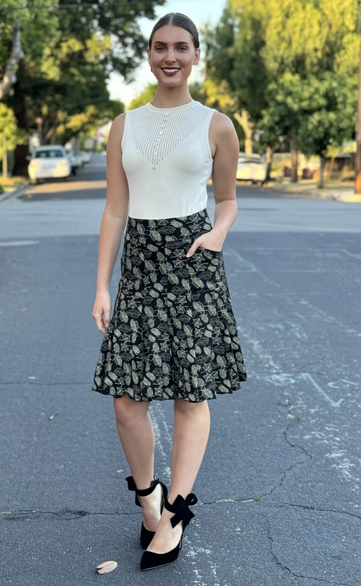 Effie's Heart 7-year skirt, Olallieberries print