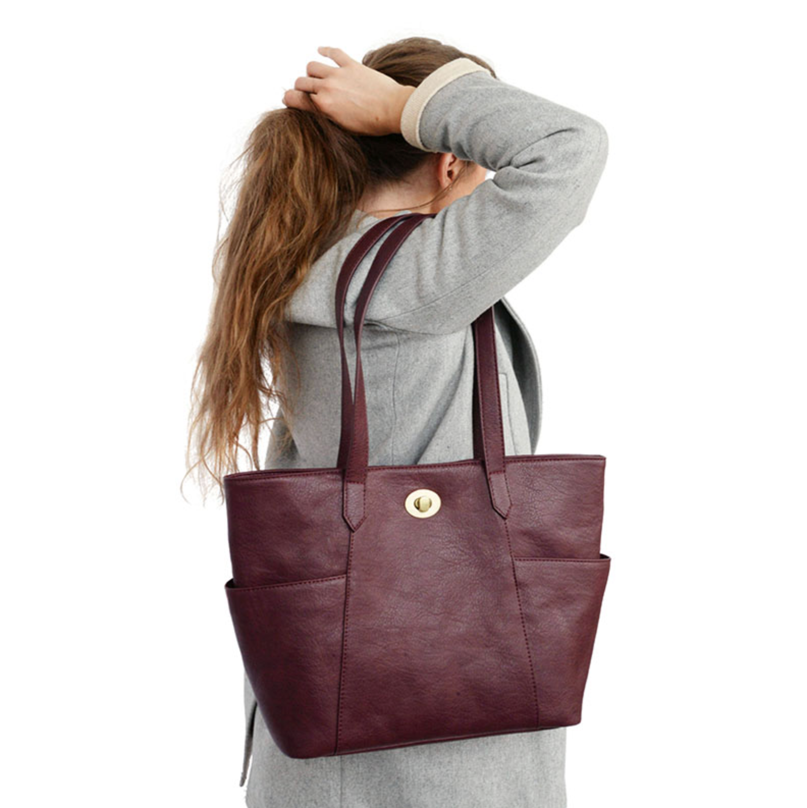 Joy Susan Judy tote purse (4 colors), turn lock