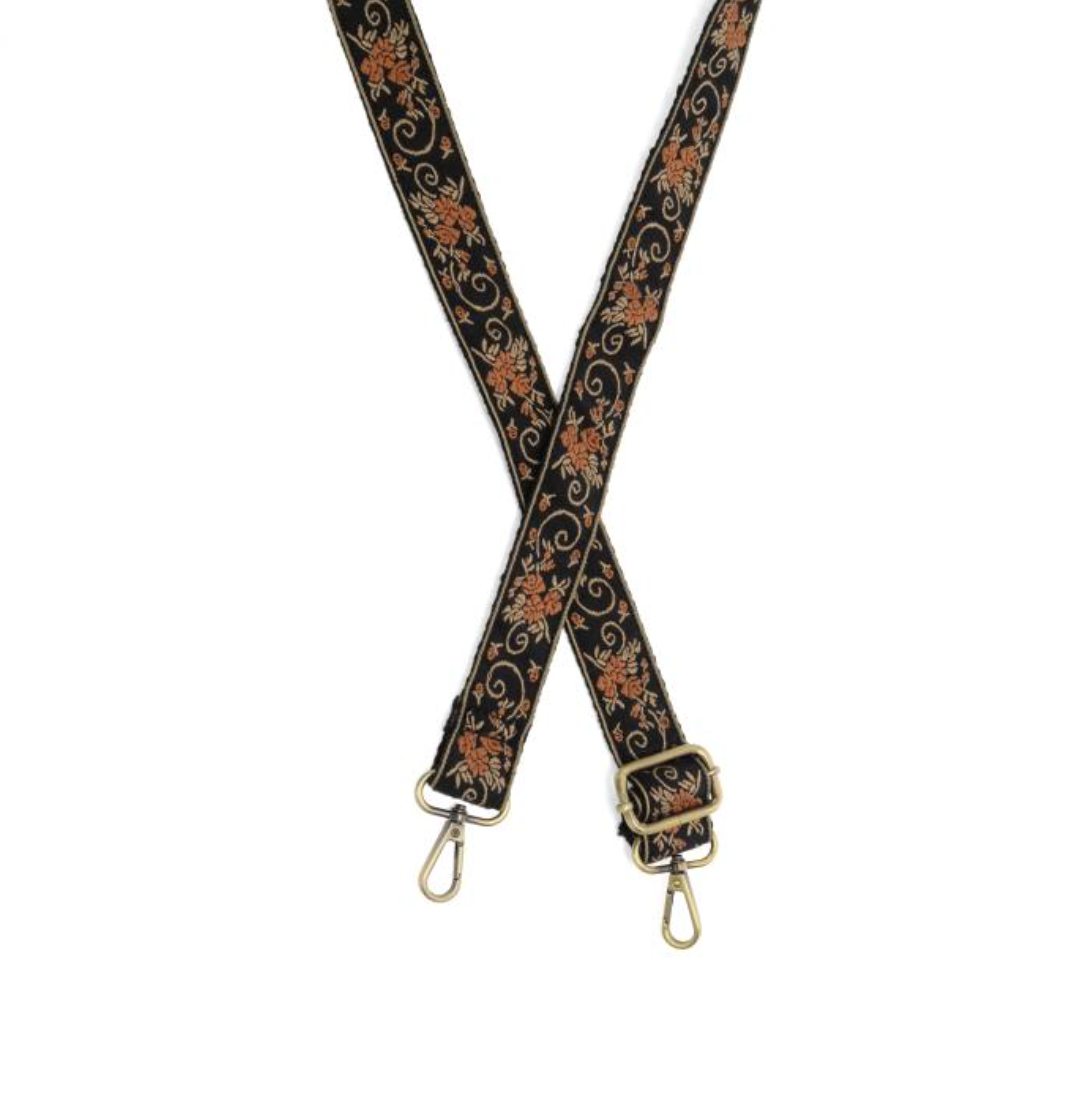 Joy Susan embroidered guitar strap, 1.2" wide