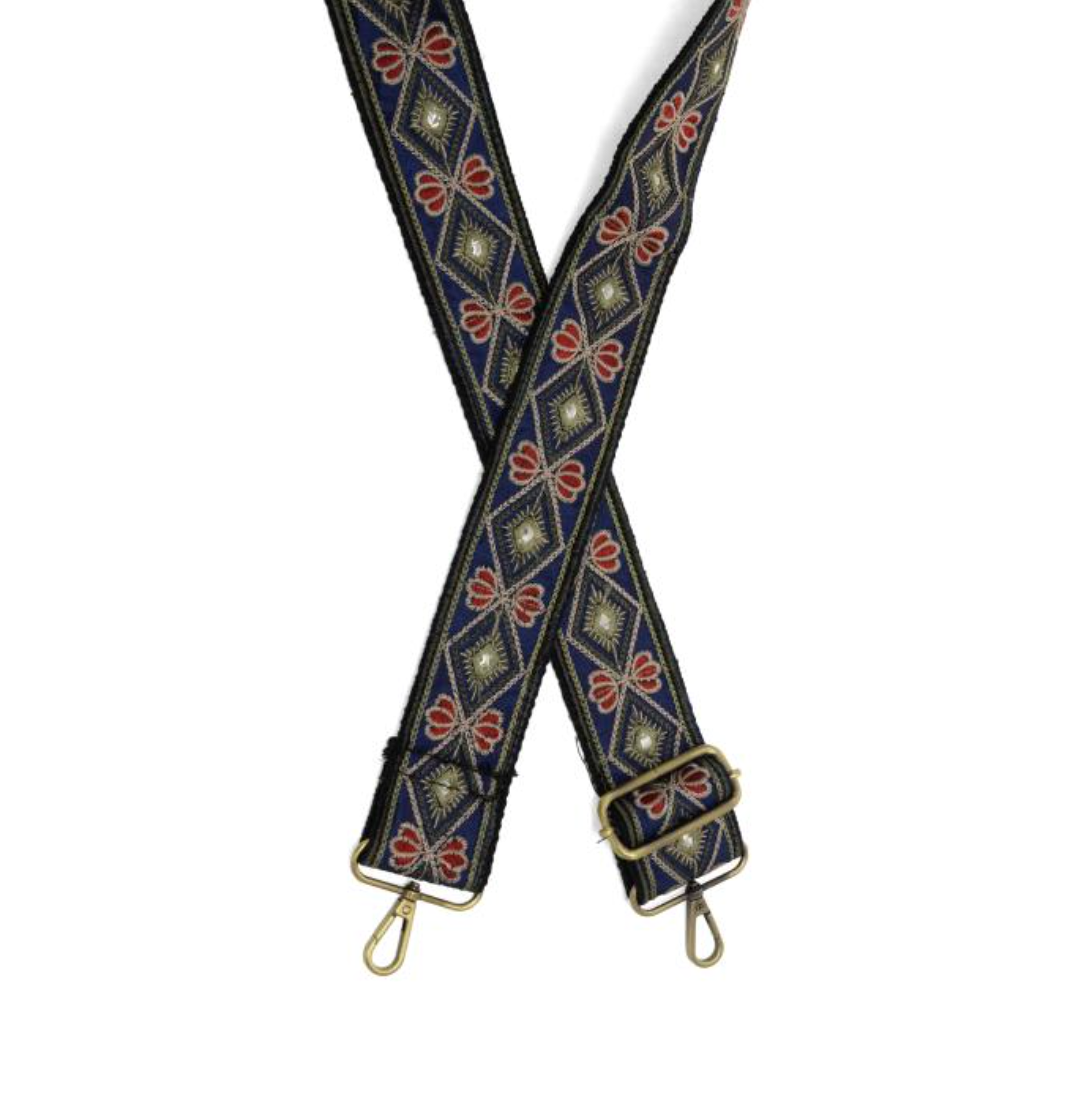 Joy Susan embroidered guitar strap, 2" wide