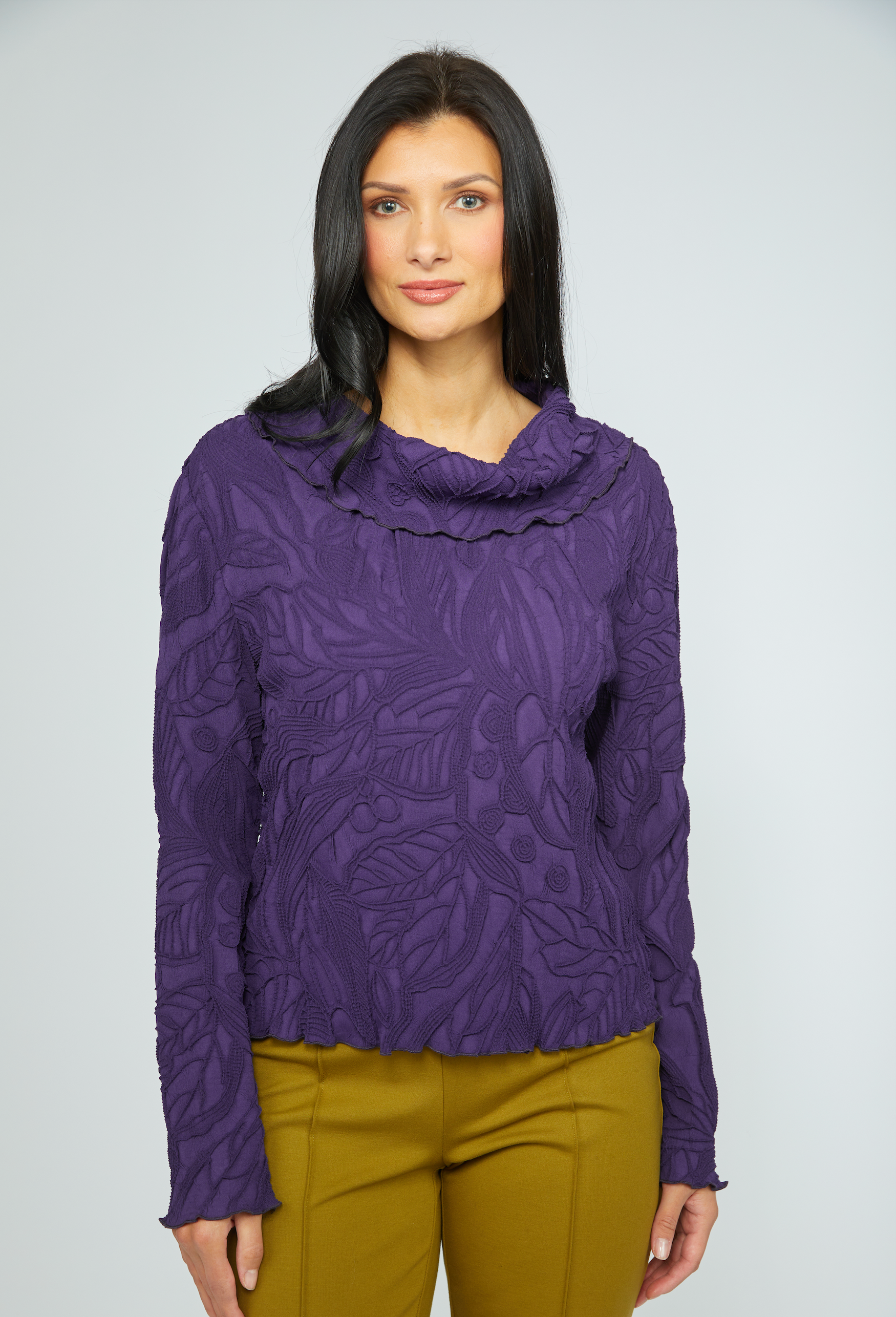 Olivia by Habitat shirt 530390, embossed cowl