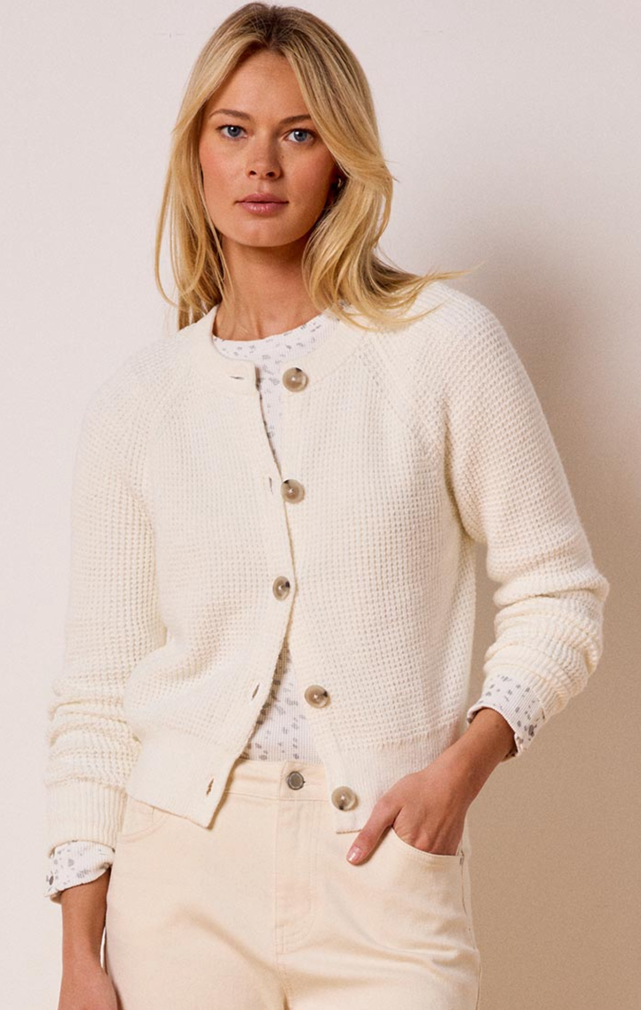Nic + Zoe cardigan 251106, waffle tuck (2 colors)