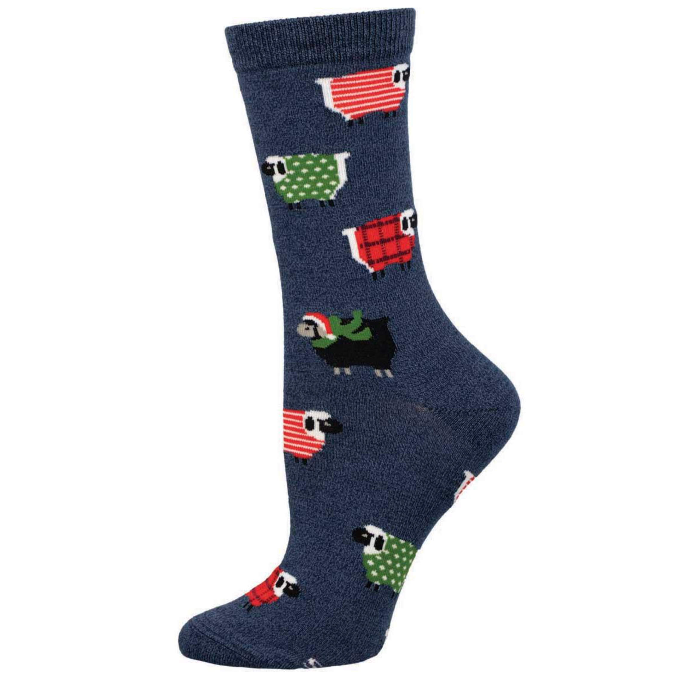 Socksmith bamboo holiday graphic crew, women's sizing