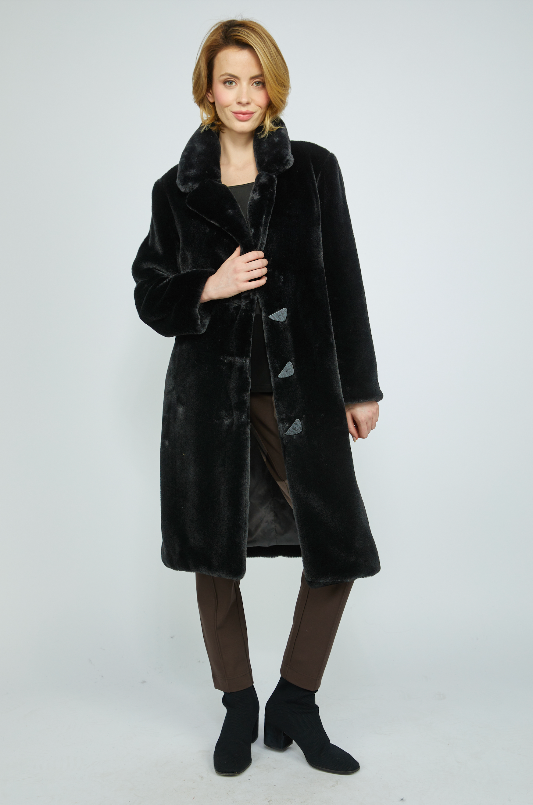 Olivia by Habitat jacket 440412, faux fur car coat (2 colors)