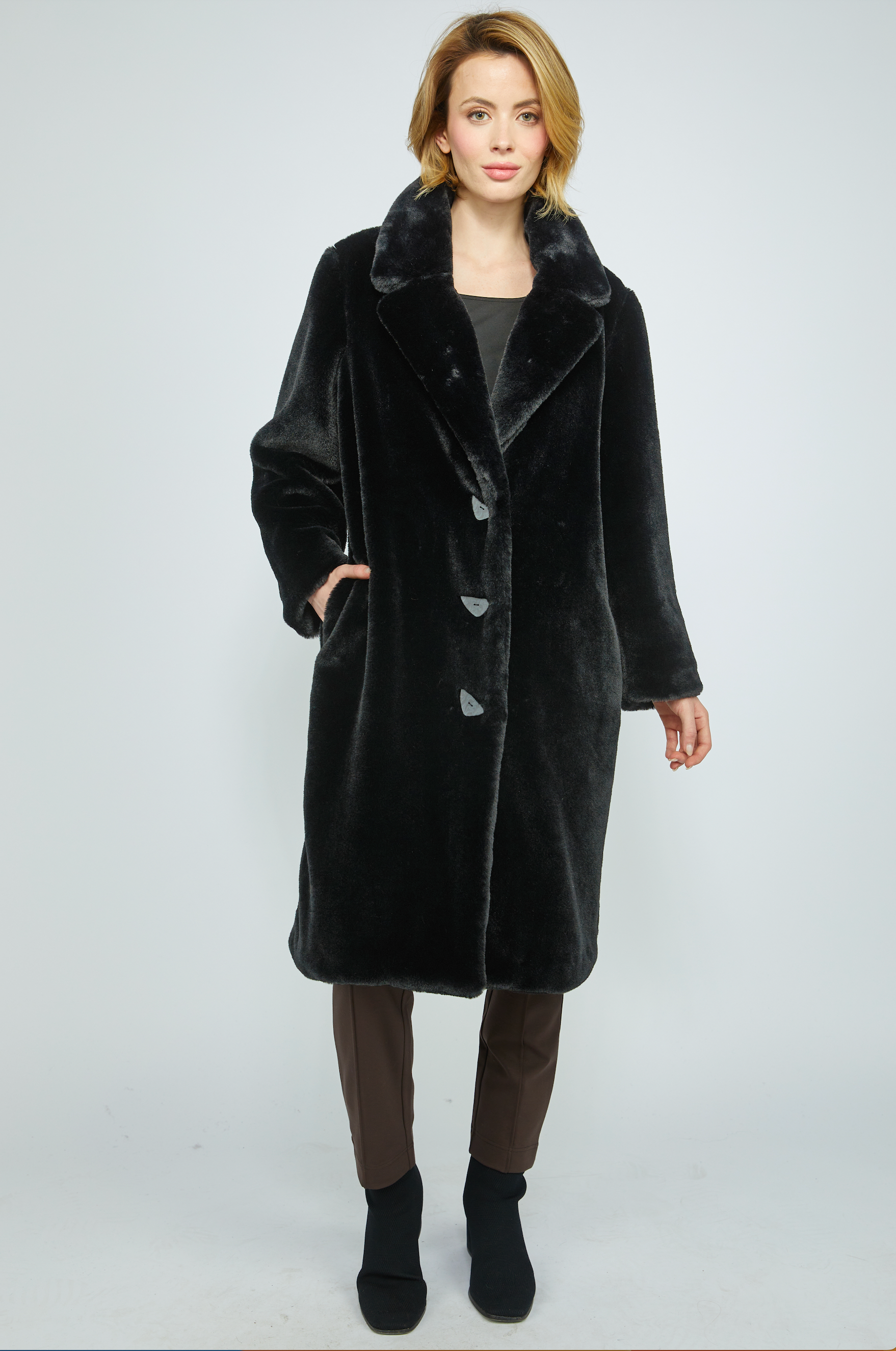 Olivia by Habitat jacket 440412, faux fur car coat (2 colors)