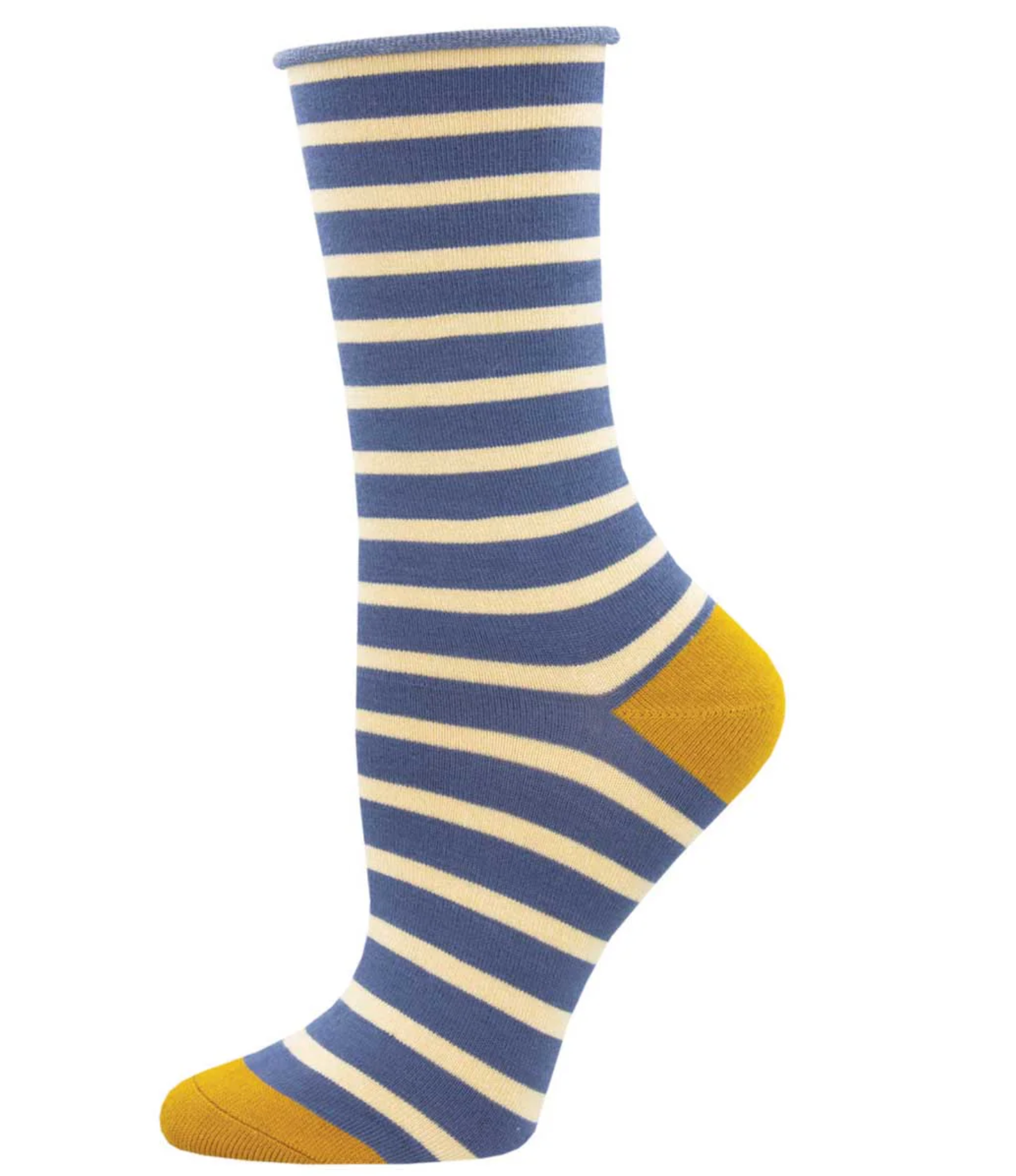 Socksmith bamboo crew, sailor stripe women's sizing (10 colors)