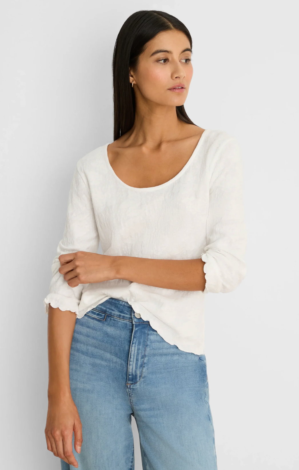 Camiseta Nic + Zoe punto encaje