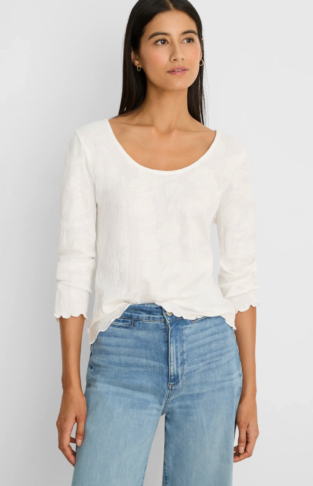 Camiseta Nic + Zoe punto encaje