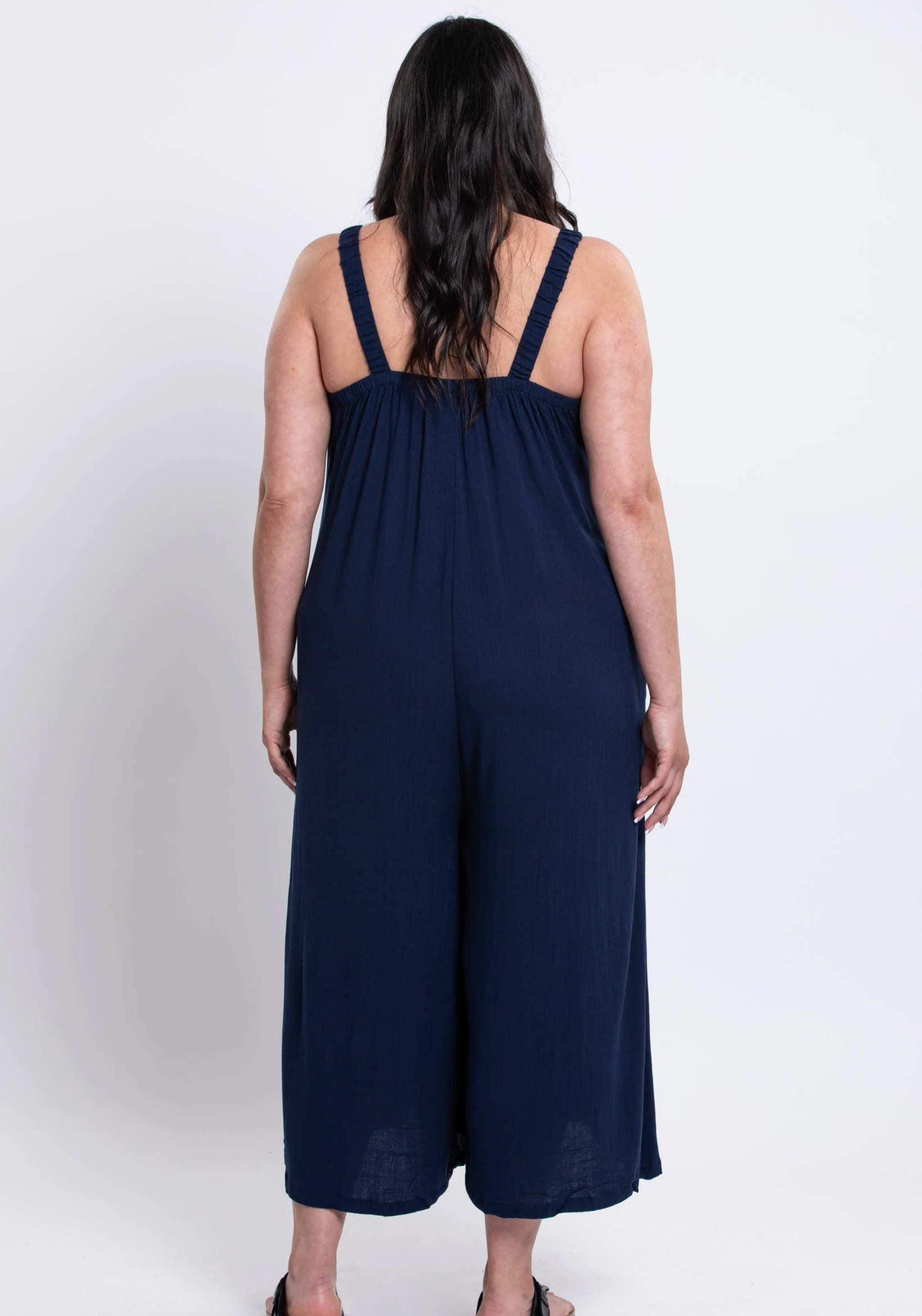 Blue Sky Joanna jumpsuit, bamboo-linen wide leg