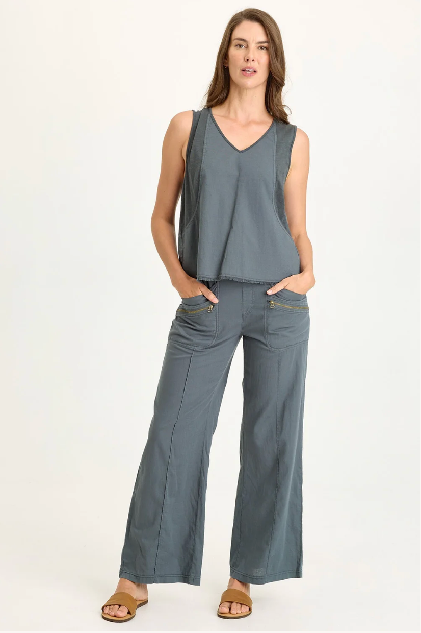 Wearables by XCVI pant 23141, Torryn linen zipper pockets
