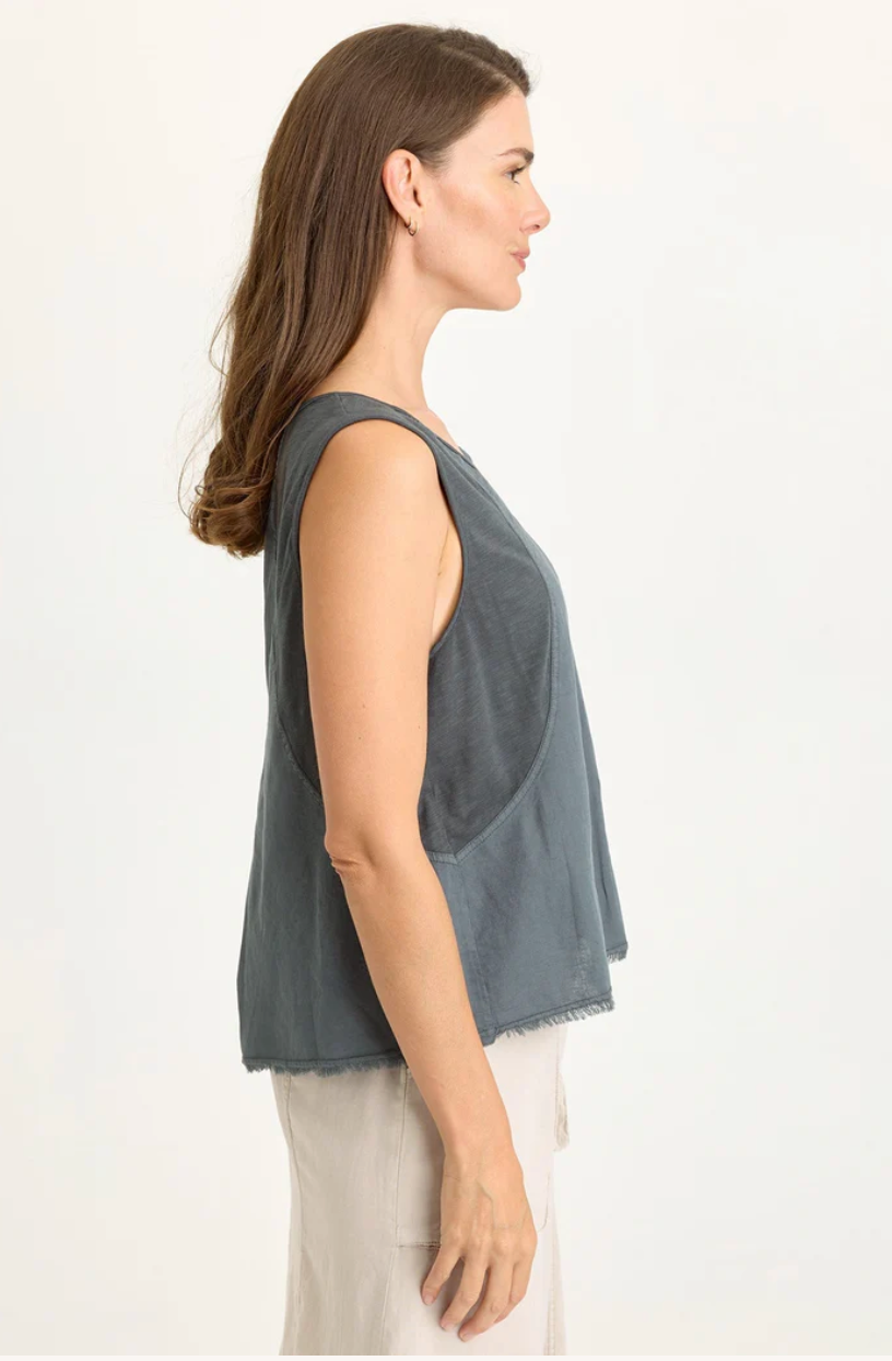 Wearables by XCVI tank 14894, Mazie linen v-neck