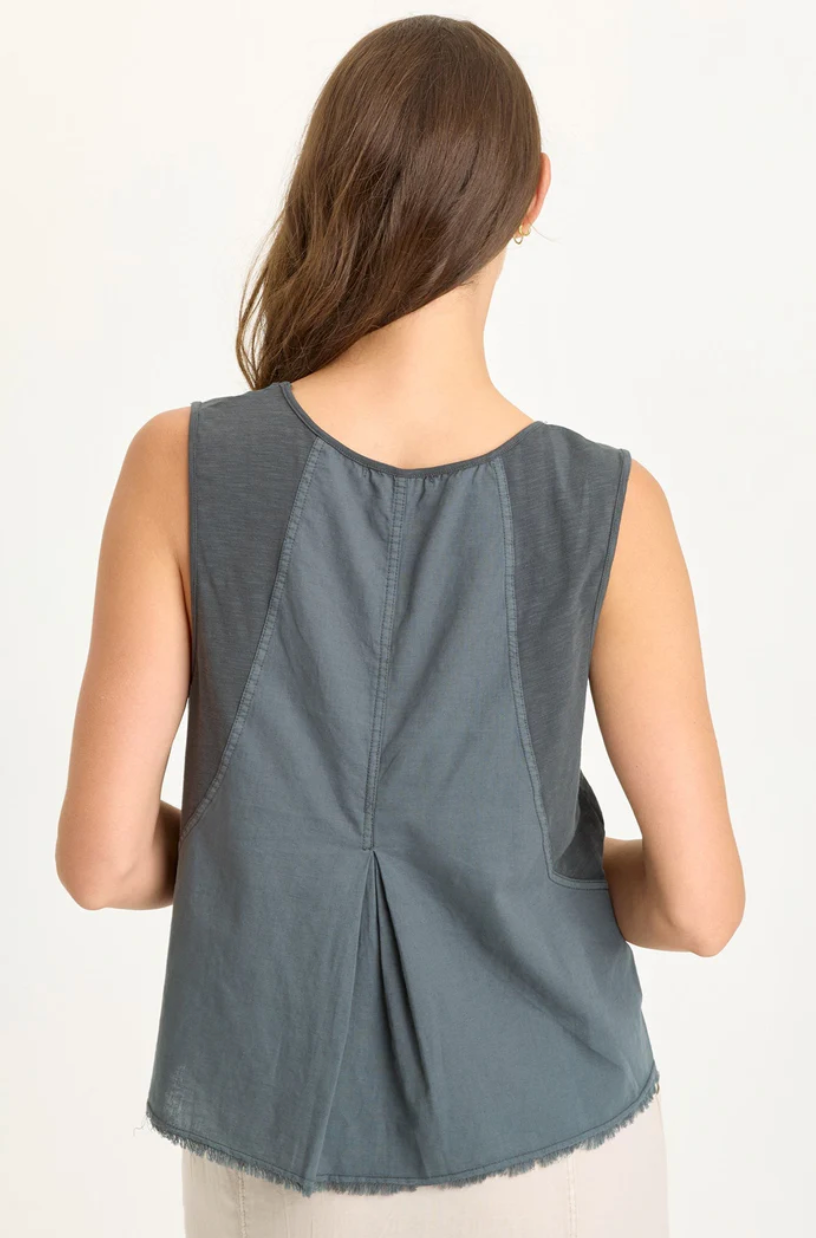 Wearables by XCVI tank 14894, Mazie linen v-neck