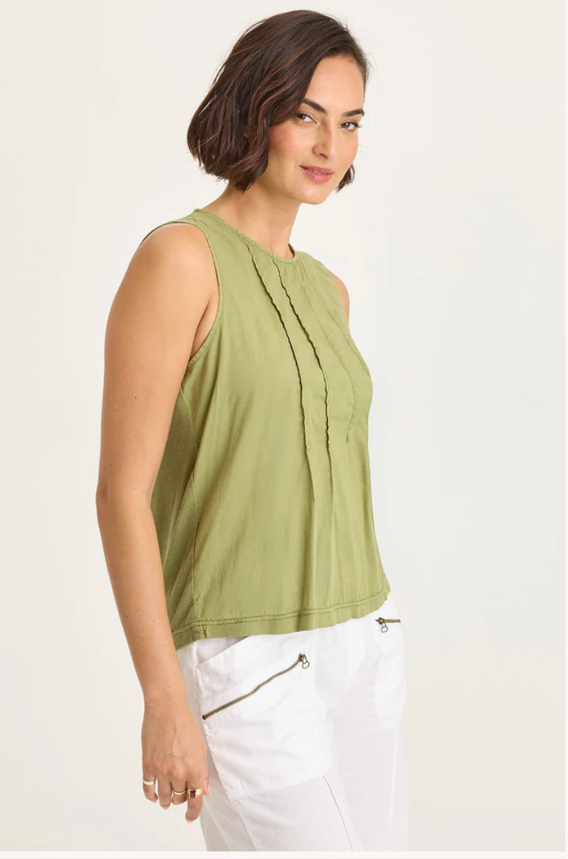 Wearables by XCVI tank 14895, Jerilene voile pintuck