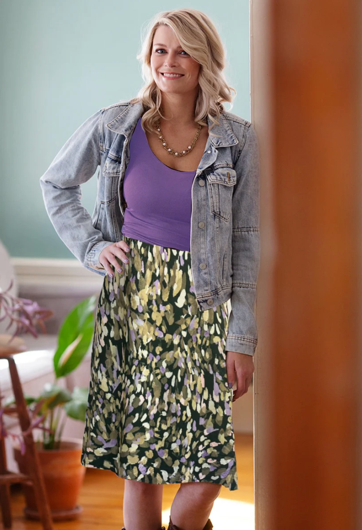 Salaam Angela skirt, summer floral print