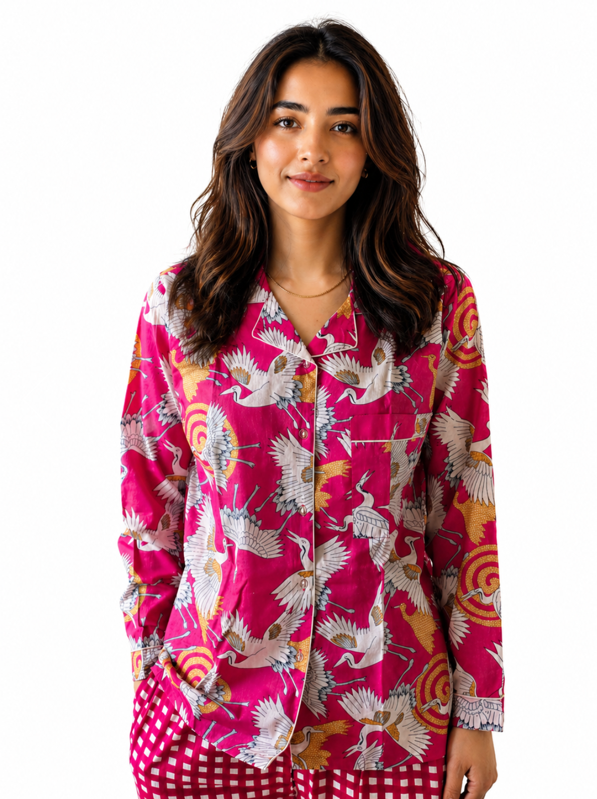 Yaza pajama set, cranes
