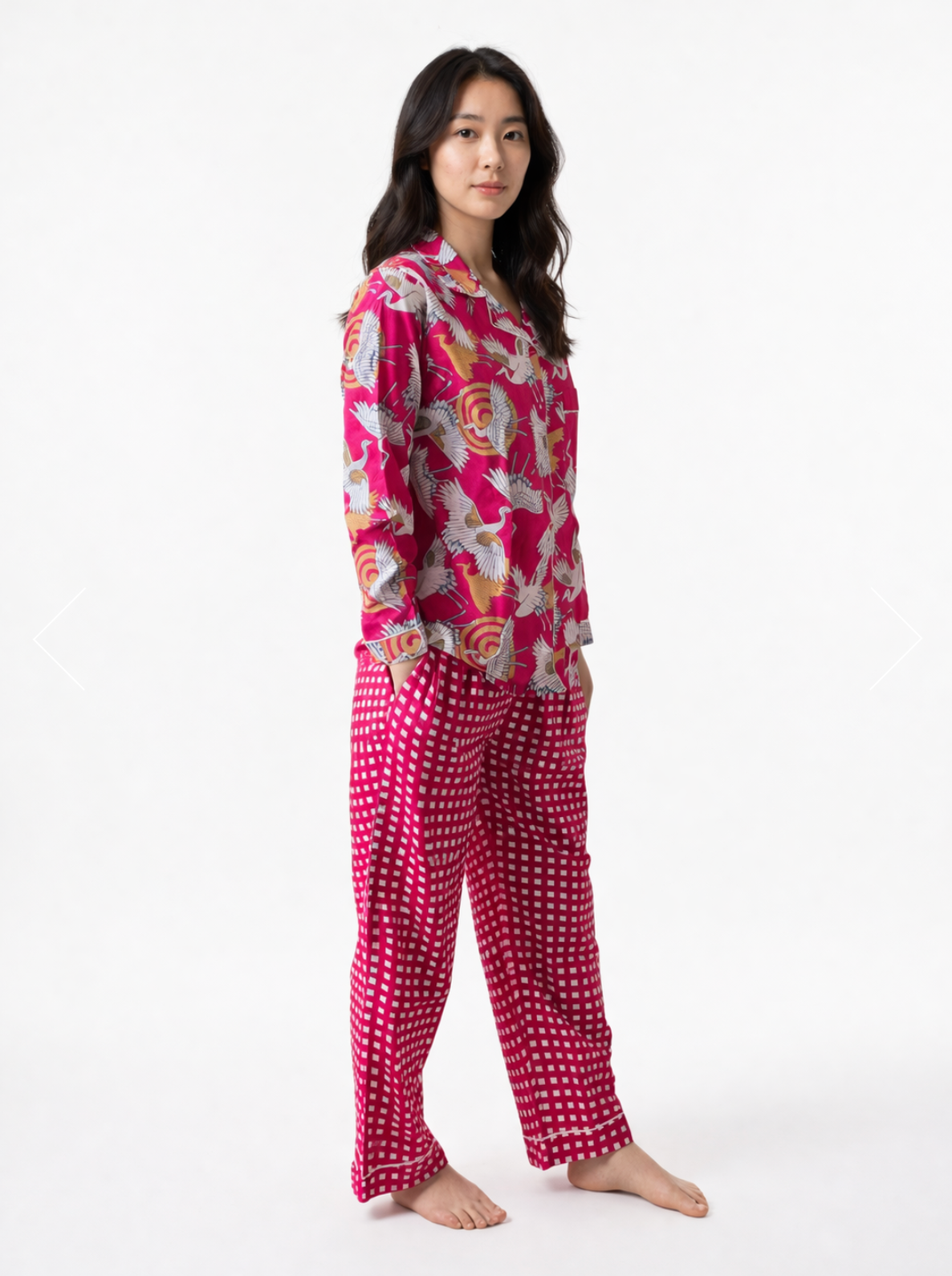 Yaza pajama set, cranes