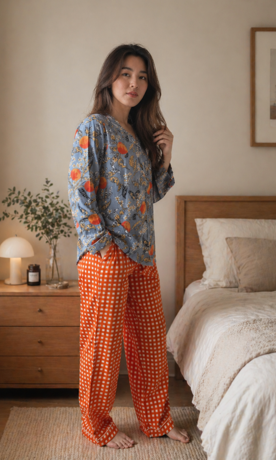 Yaza pajama set, peaches