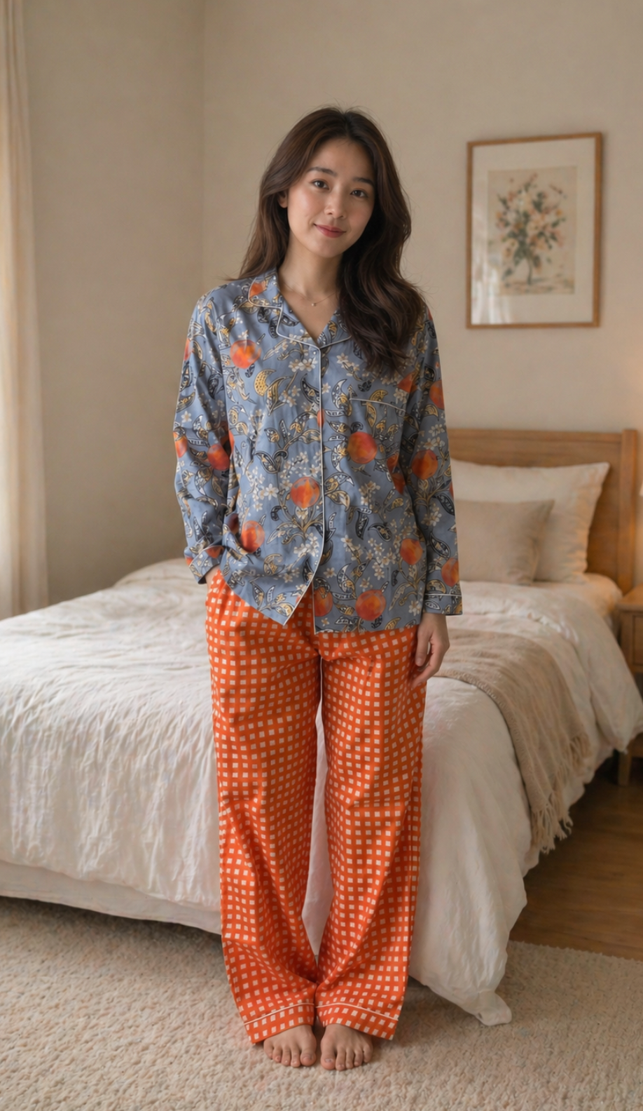 Yaza pajama set, peaches