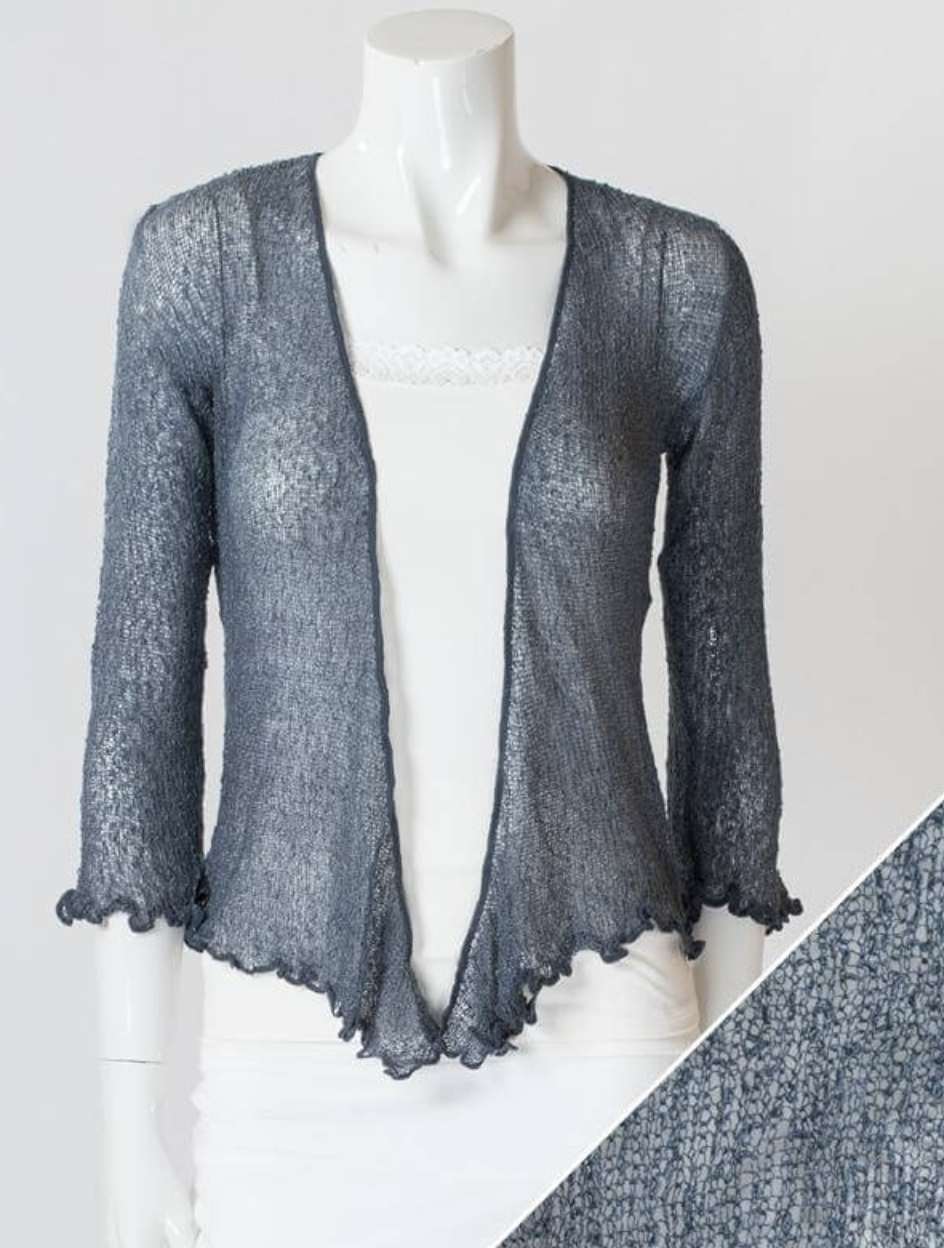 Blue Sky cardigan, short mesh shrug (12+ colors)