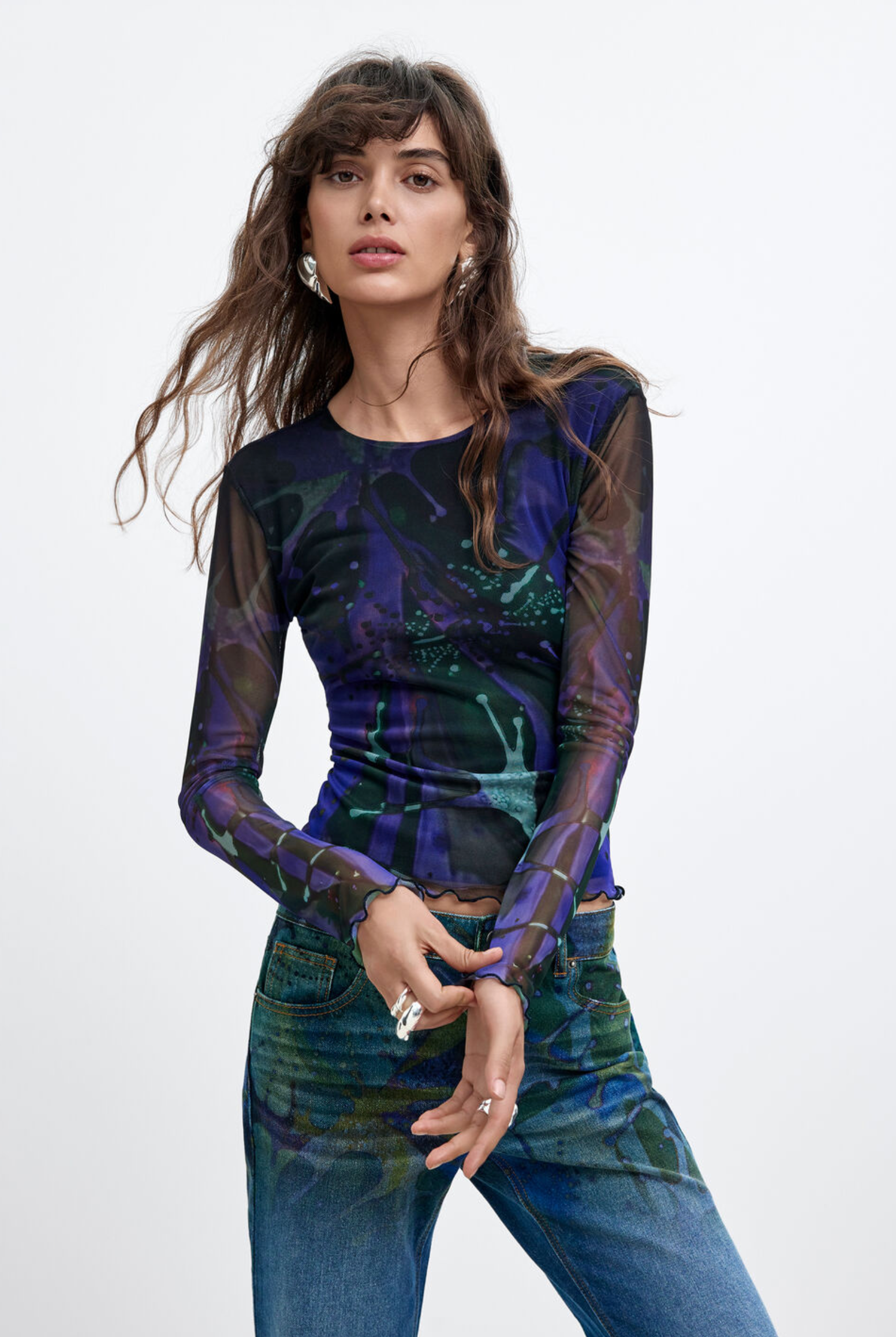 Camisa Desigual Abata, encaje con botones delanteros