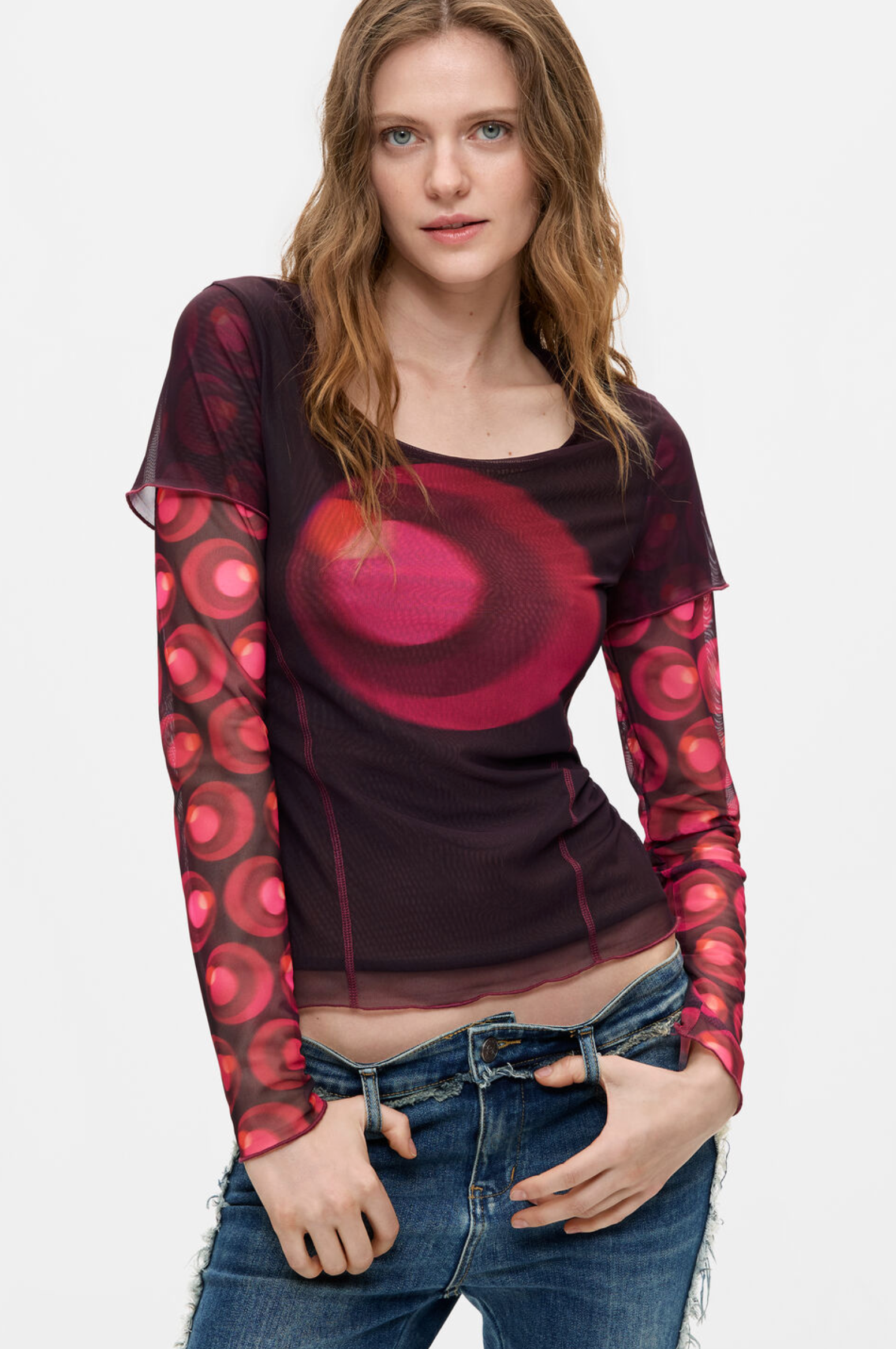 Camisa Desigual Abata, encaje con botones delanteros