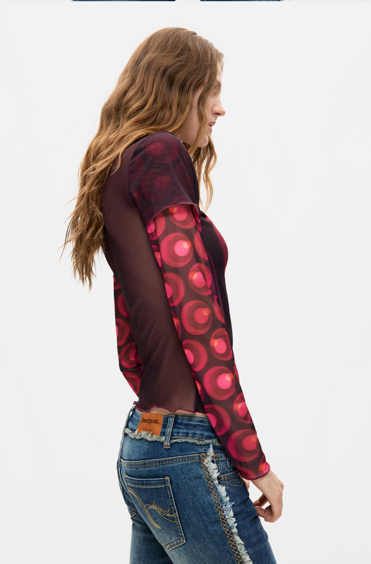 Camisa Desigual Abata, encaje con botones delanteros