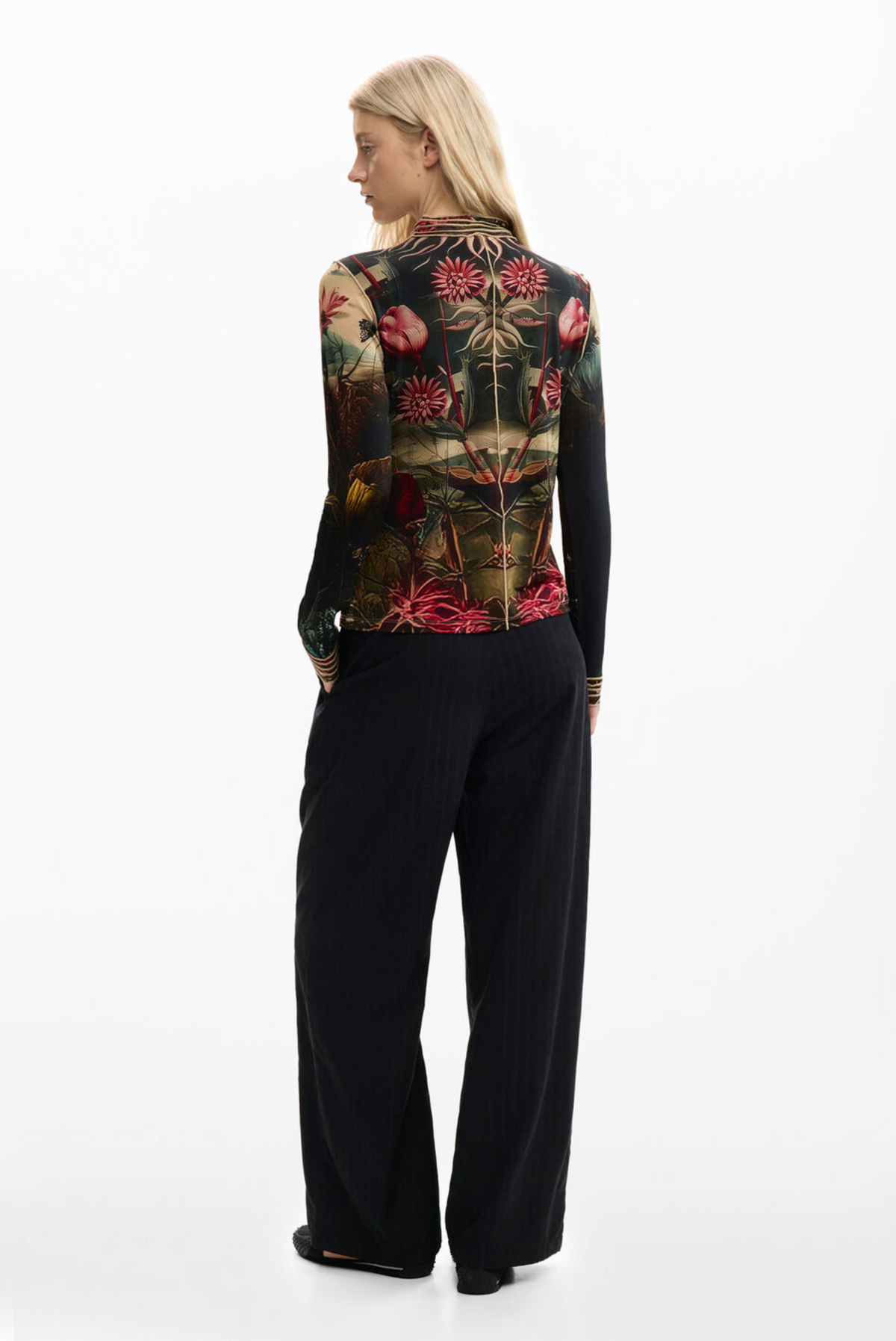 Desigual Life is Cool t-shirt, mock neck TK32