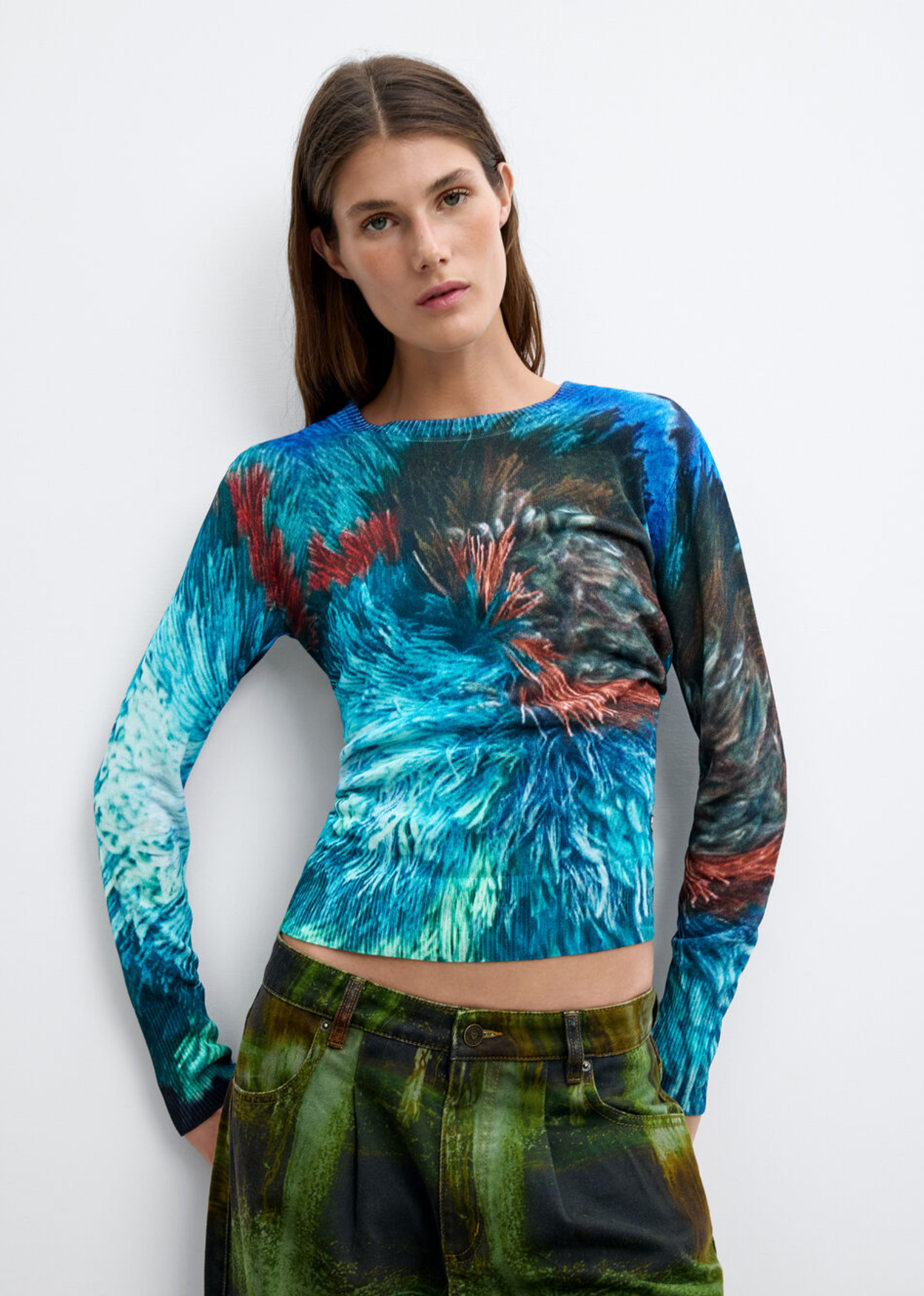Camisa Desigual Abata, encaje con botones delanteros