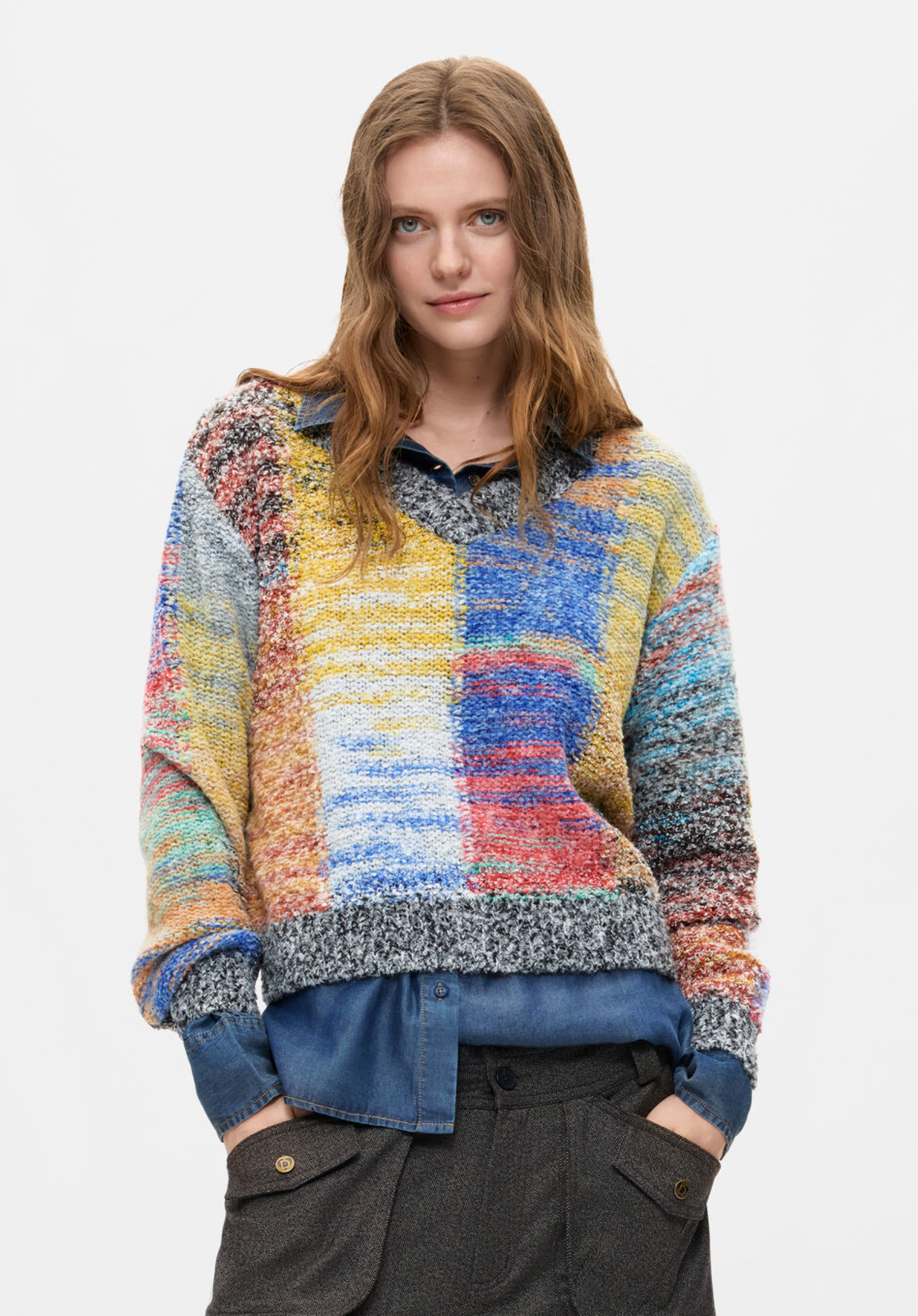 Camisa Desigual Abata, encaje con botones delanteros